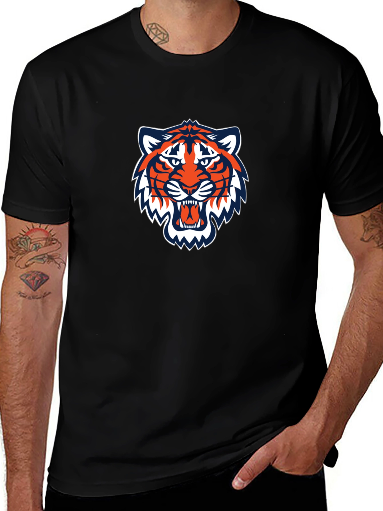 Tiger Graphic Black T-Shirt