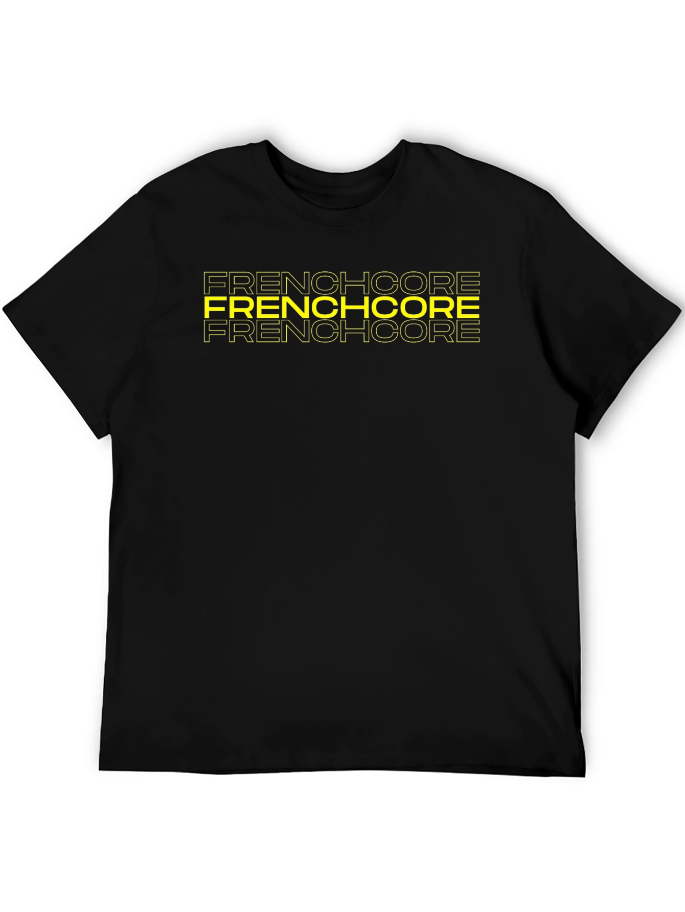 Frenchcore Graphic Print Black T-Shirt