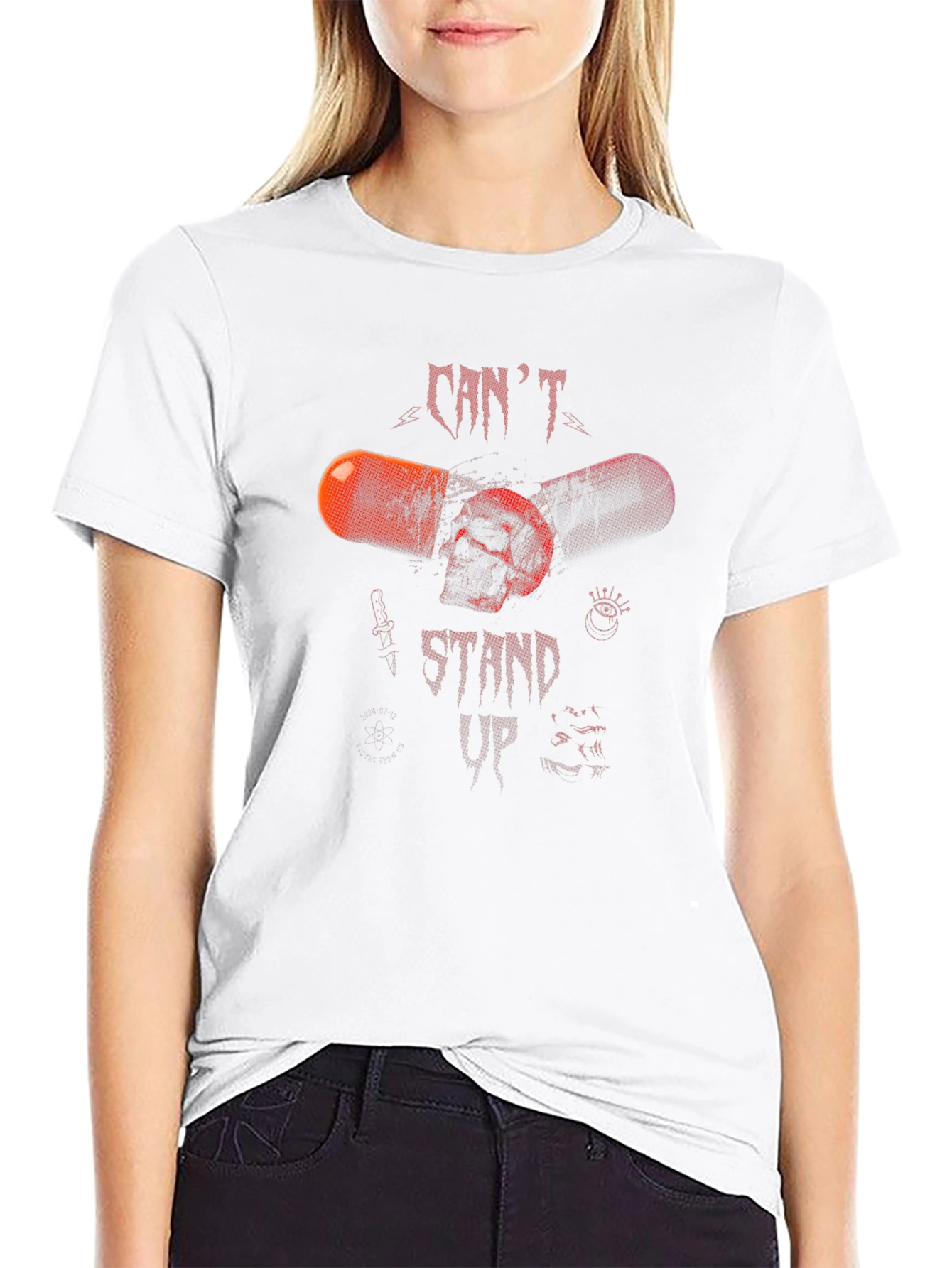 Graphic Print Black T-Shirt