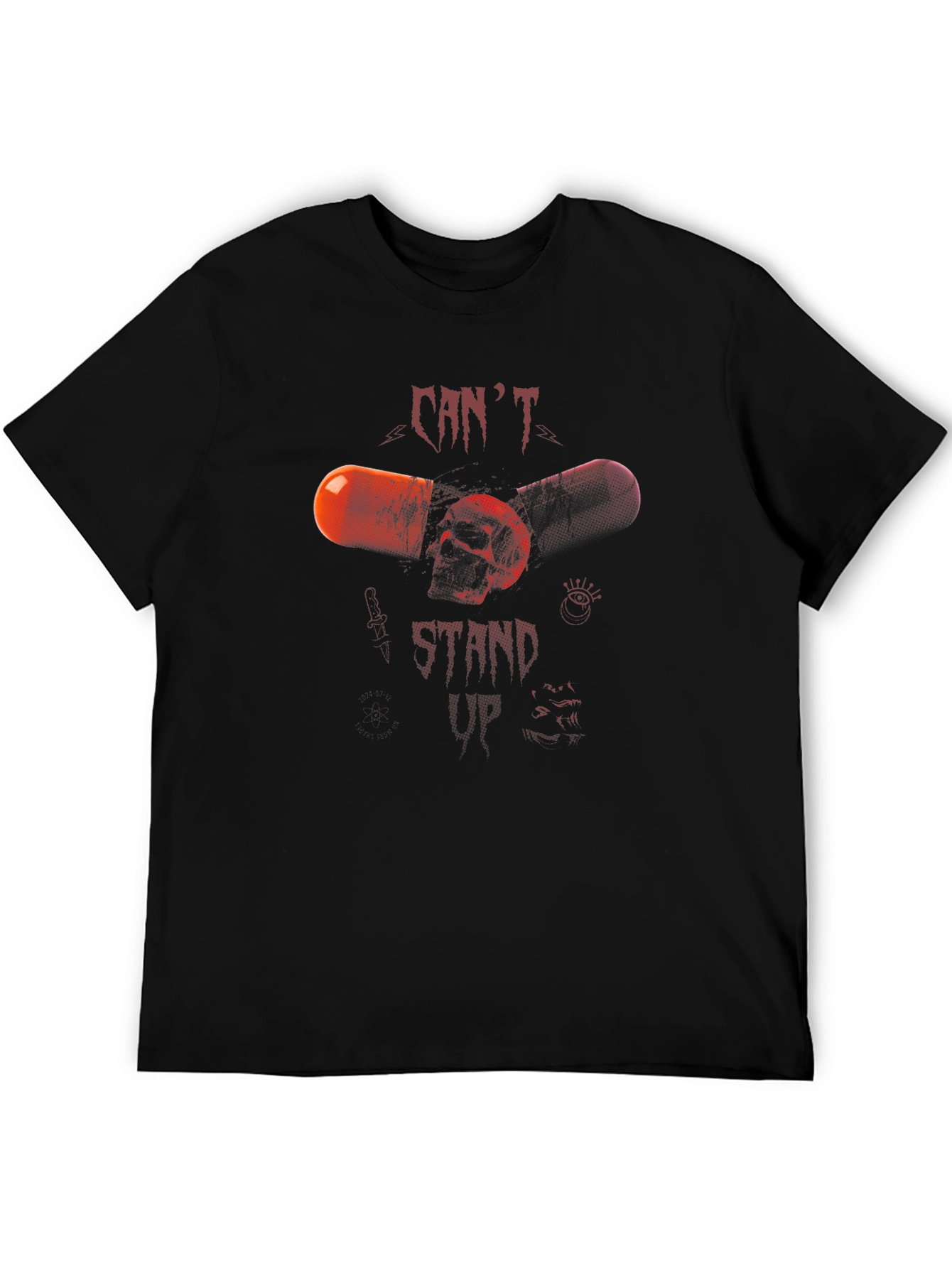 Graphic Print Black T-Shirt