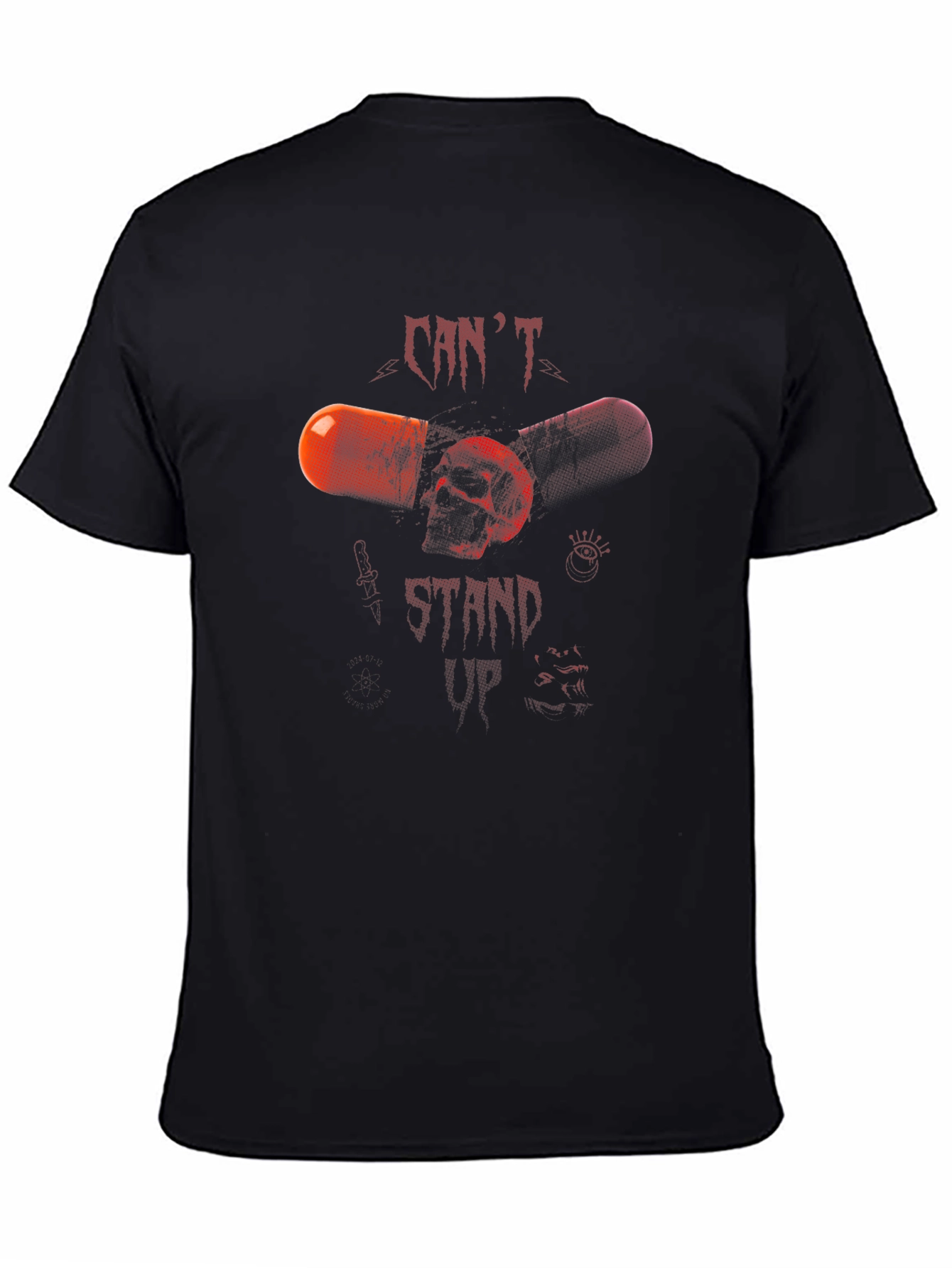 Graphic Print Black T-Shirt