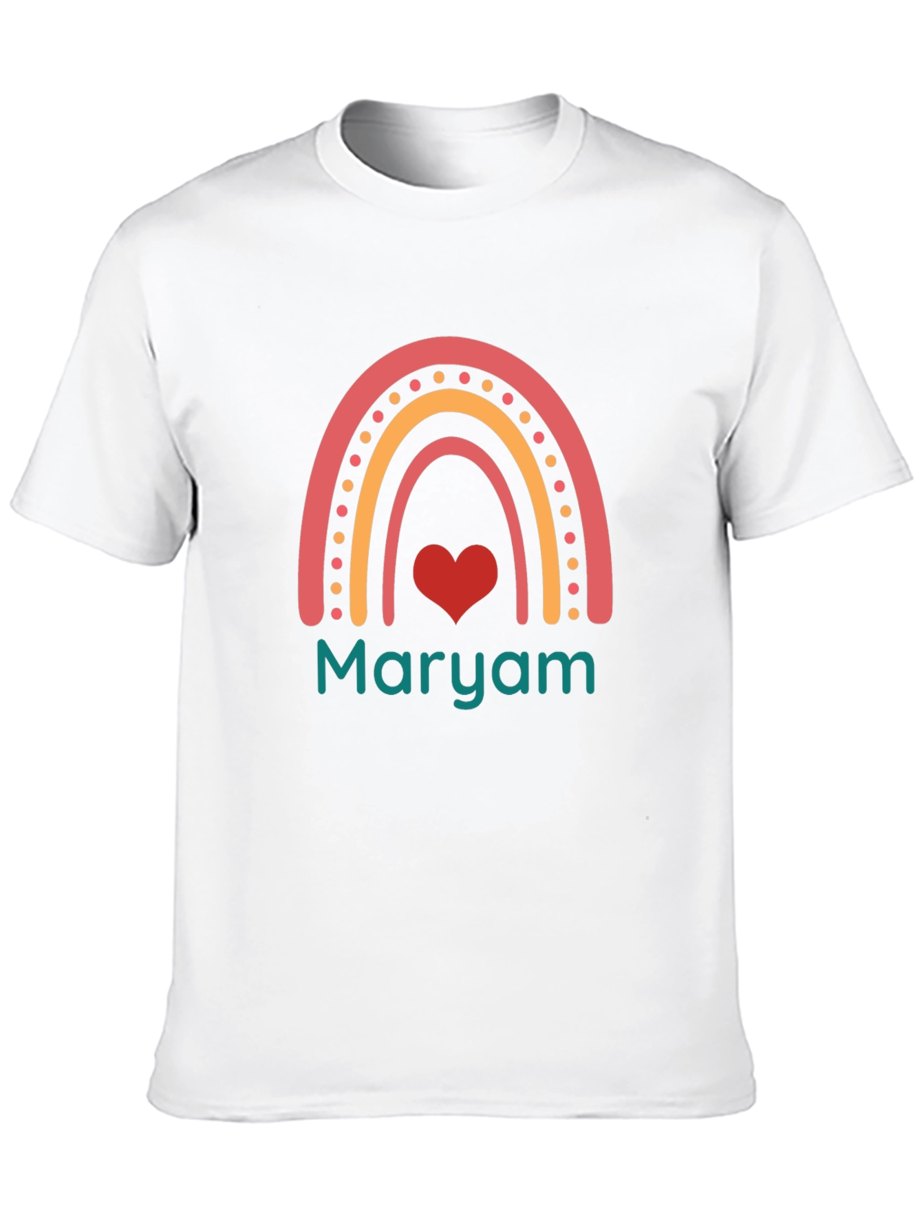 Personalized Rainbow Heart Name T-Shirt