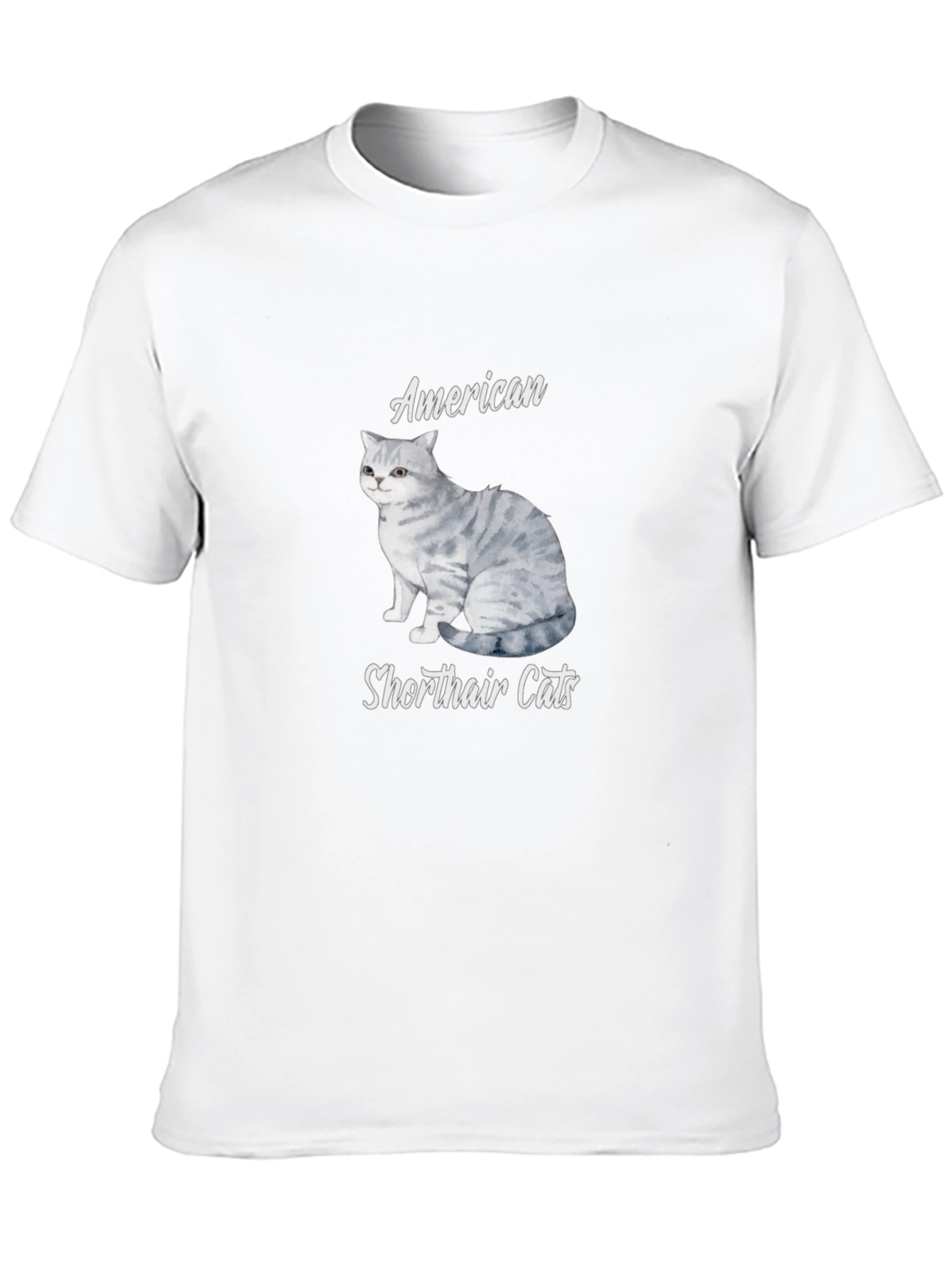 American Shorthair Cat T-Shirt - Unisex Black Tee