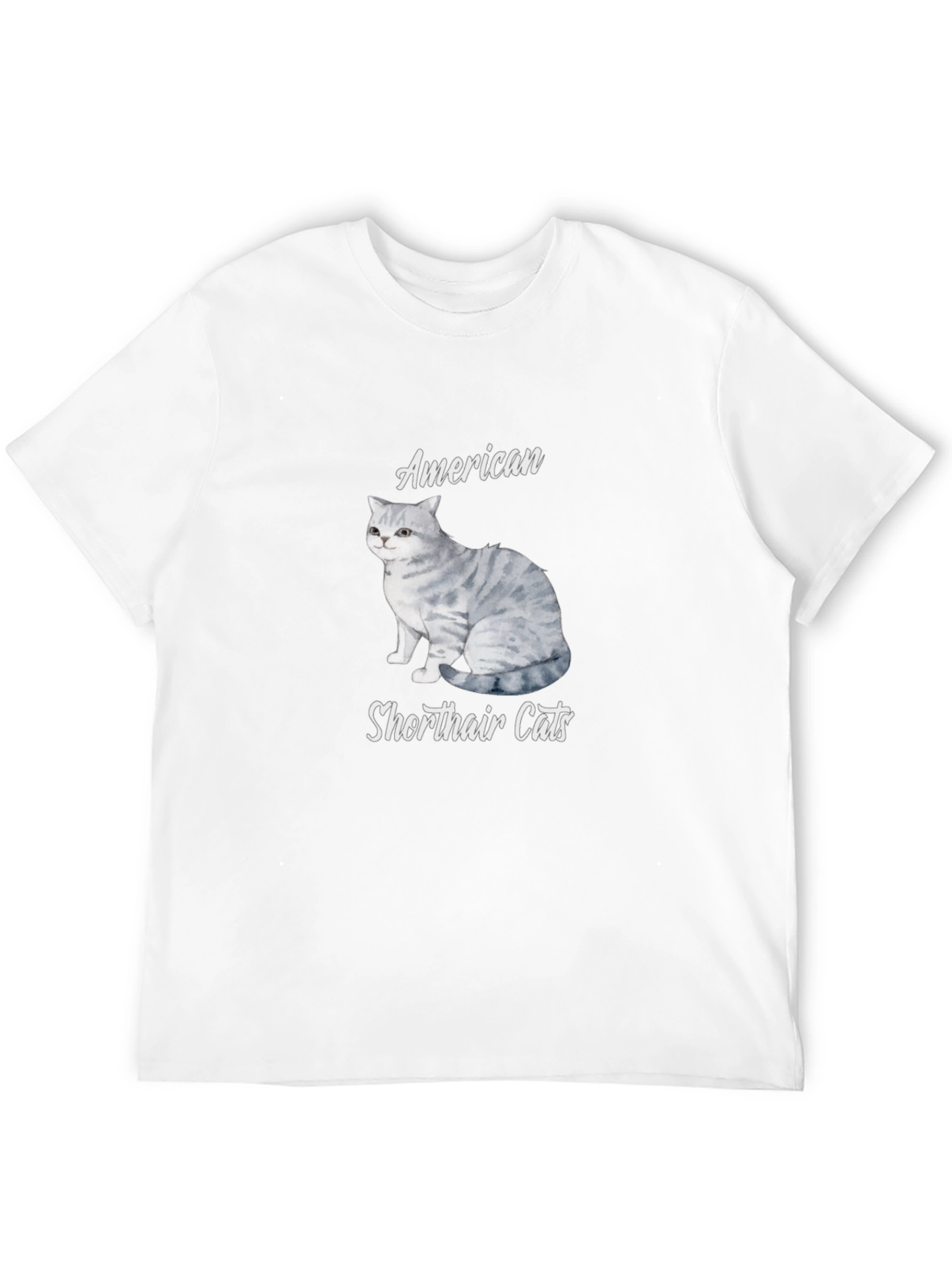 American Shorthair Cat T-Shirt - Unisex Black Tee