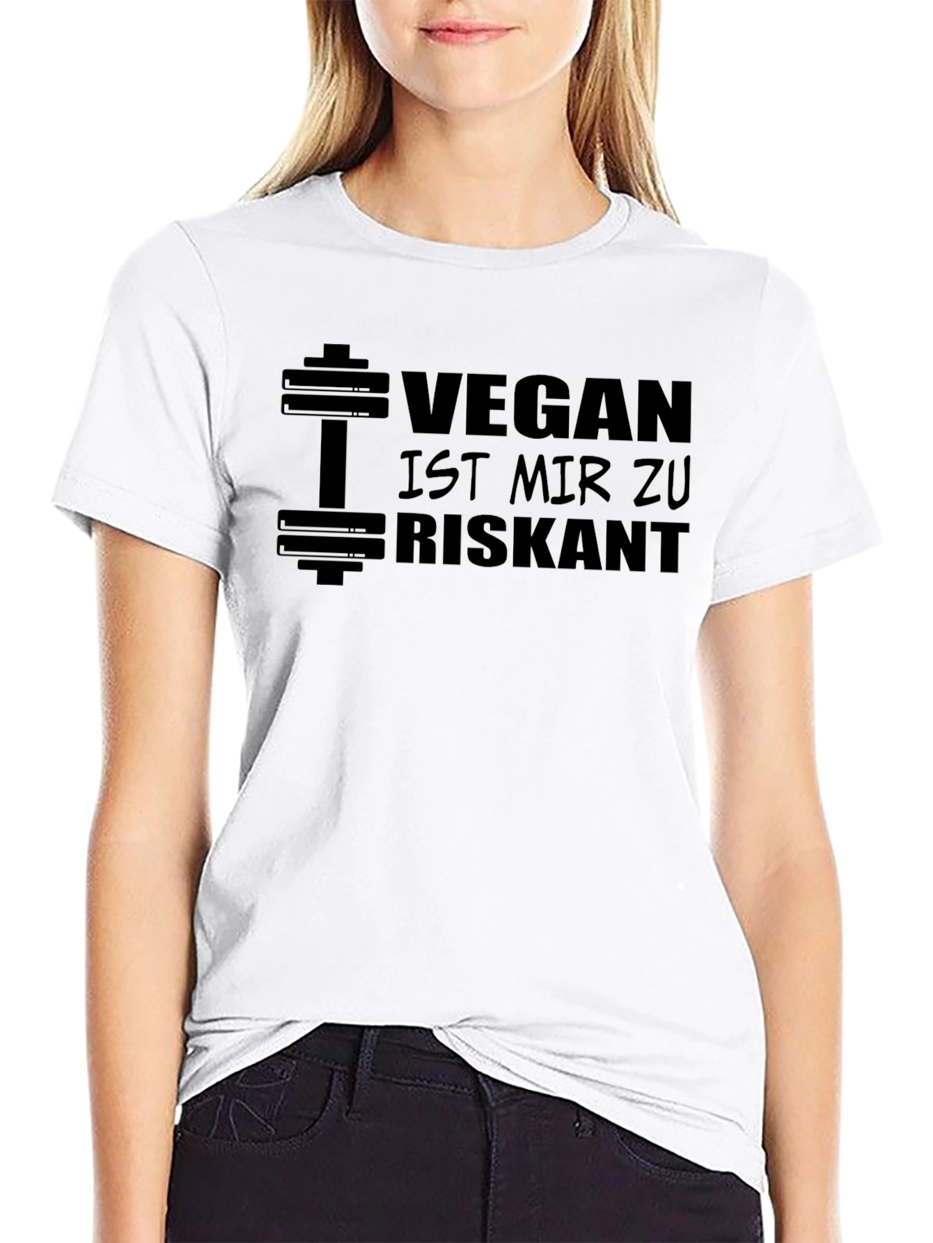 Vegan Is Too Risky T-Shirt - Weightlifting