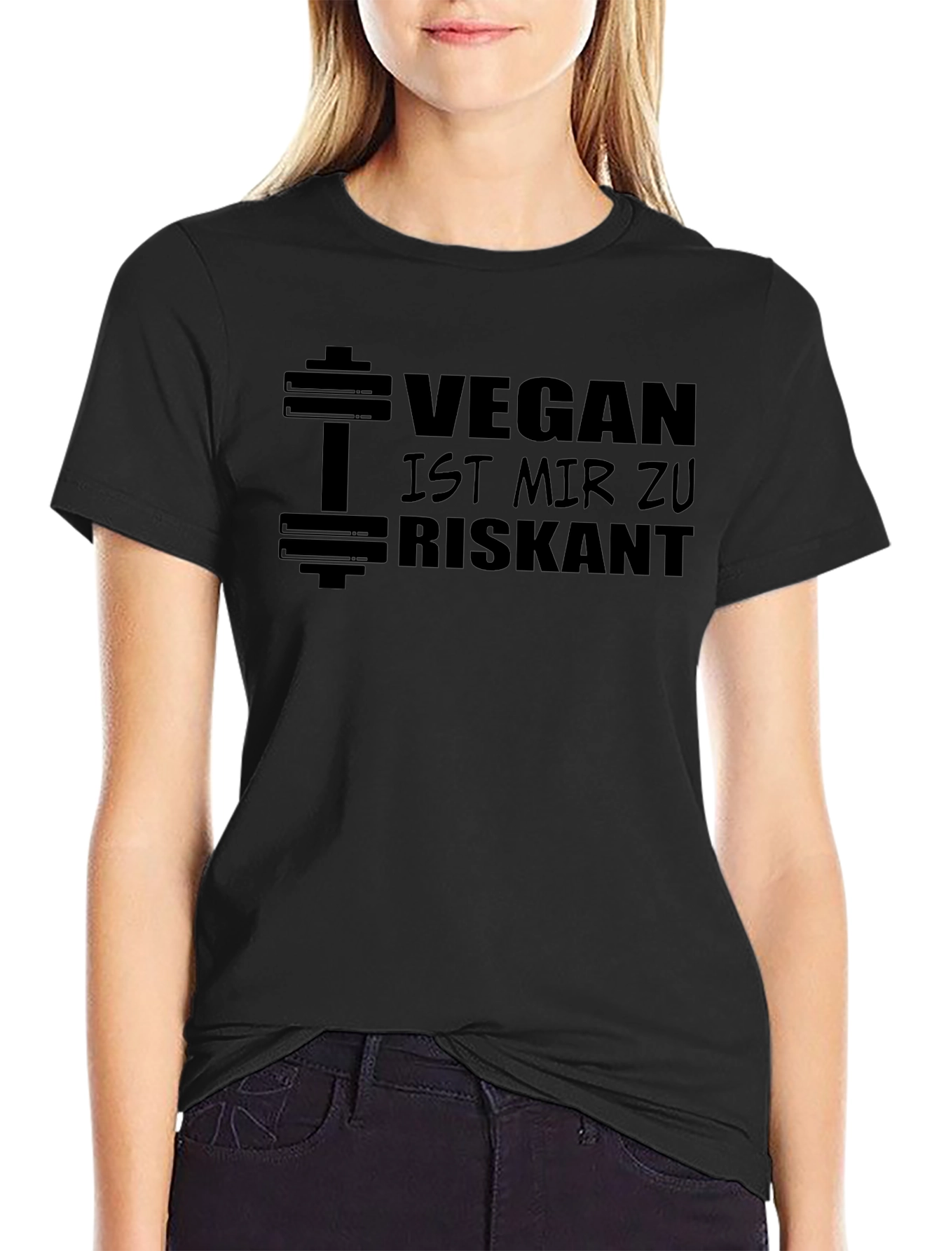 Vegan Is Too Risky T-Shirt - Weightlifting