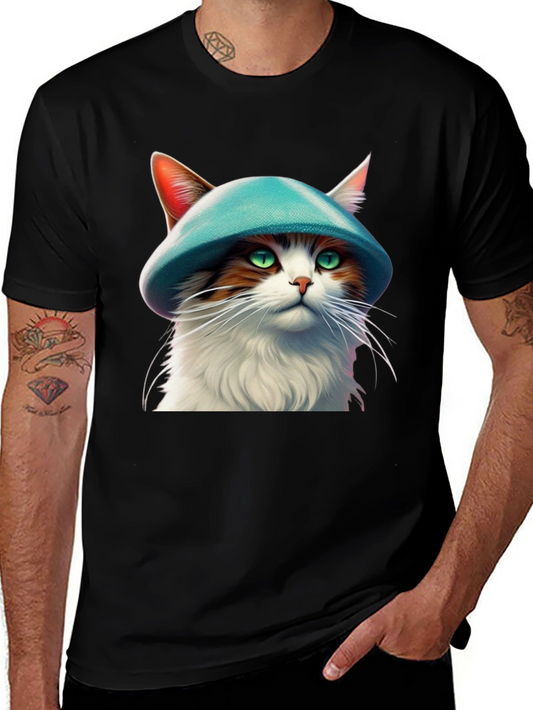 Cat with Hat Graphic T-Shirt
