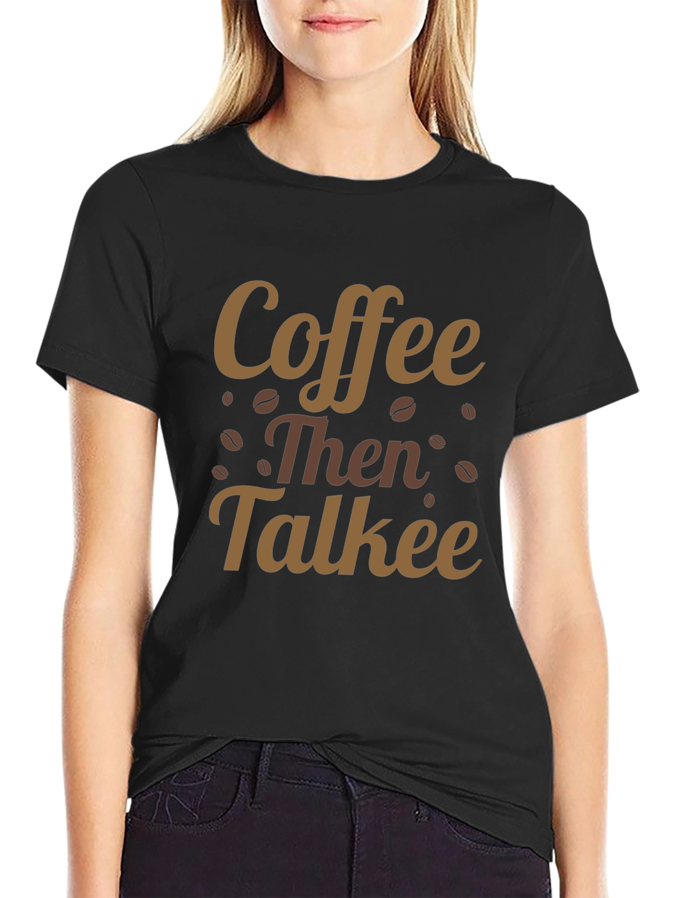 Coffee Then Talkee Graphic Tee - Casual Style