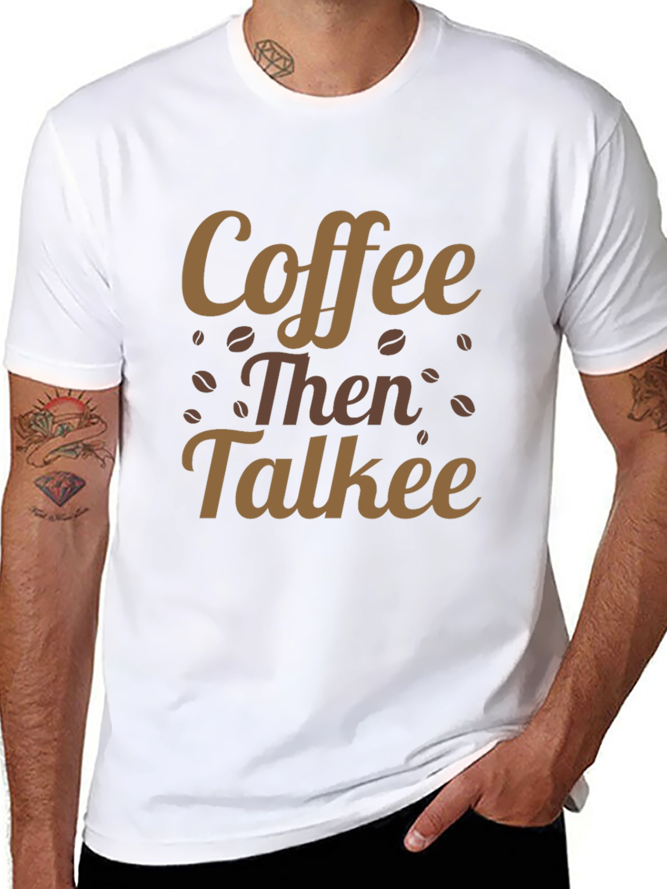 Coffee Then Talkee Graphic Tee - Casual Style