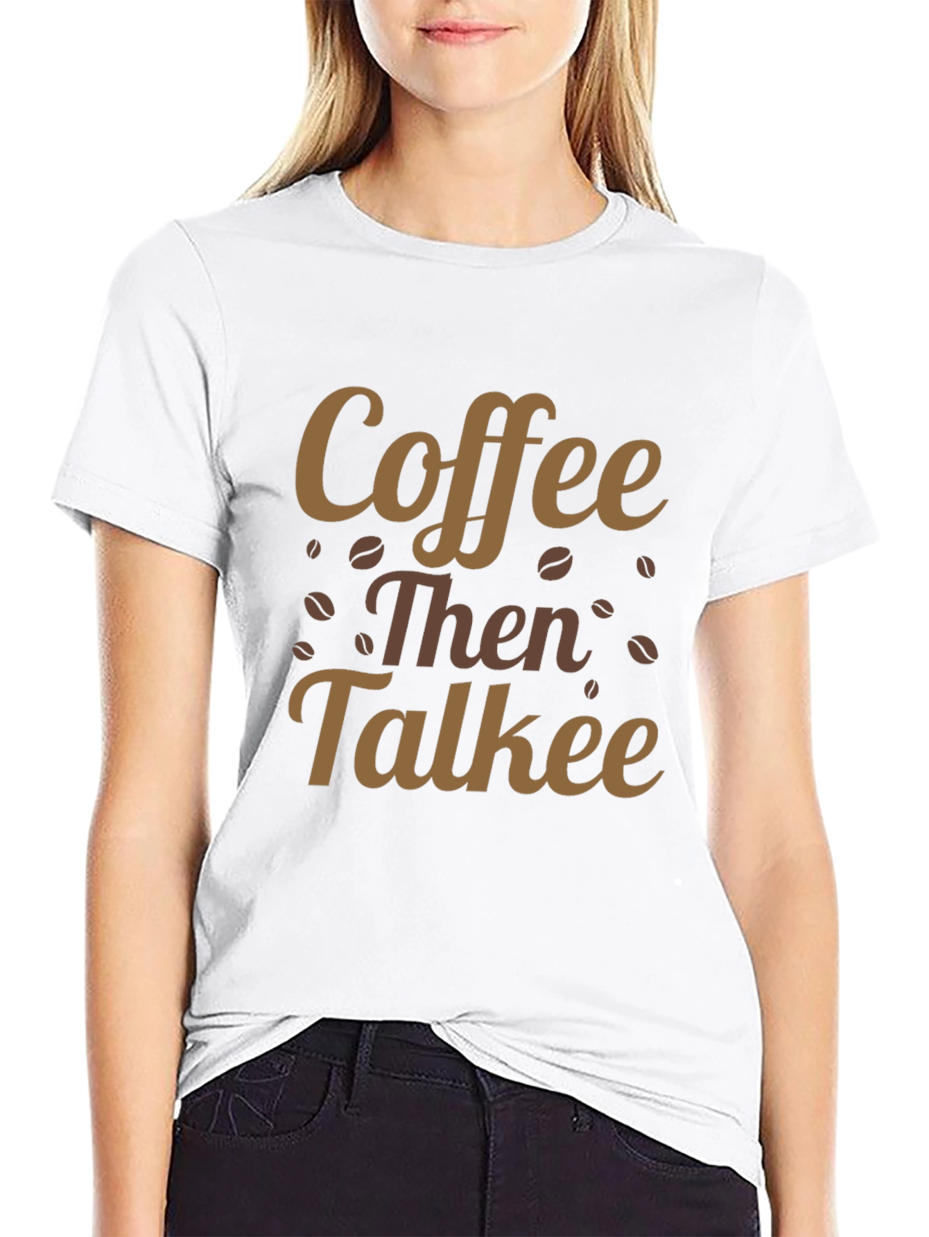 Coffee Then Talkee Graphic Tee - Casual Style
