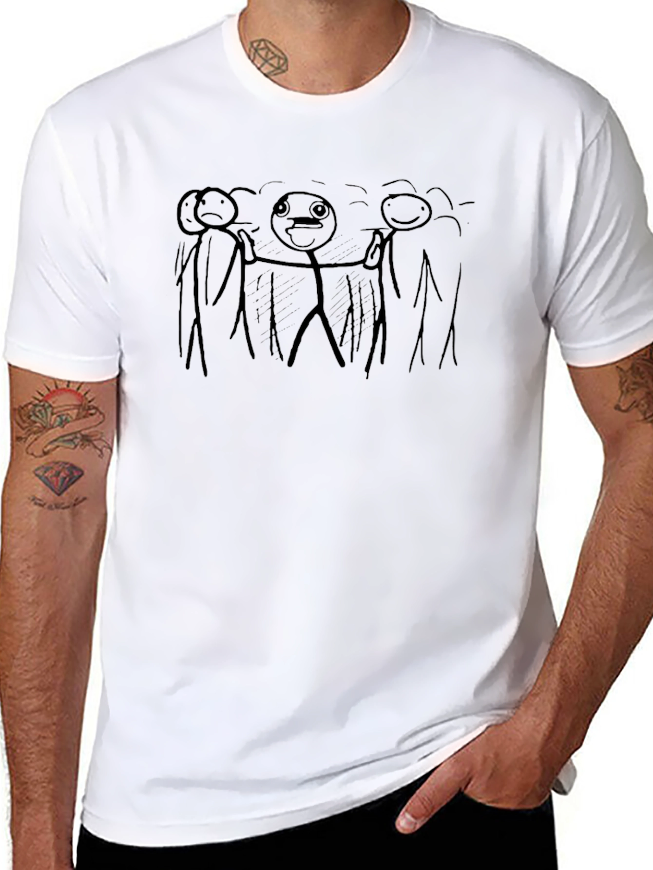 Epic Meme T-Shirt - Funny Stick Figure Design