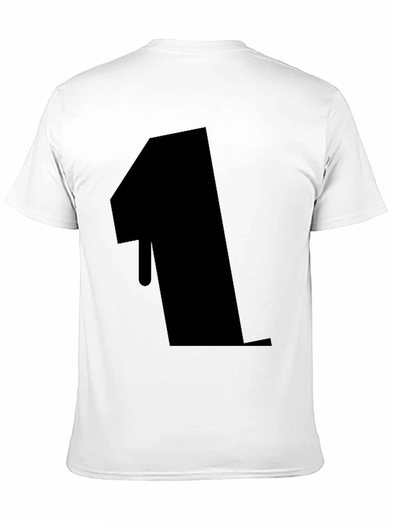 Bold Number 1 Graphic Tee - Black Cotton Blend