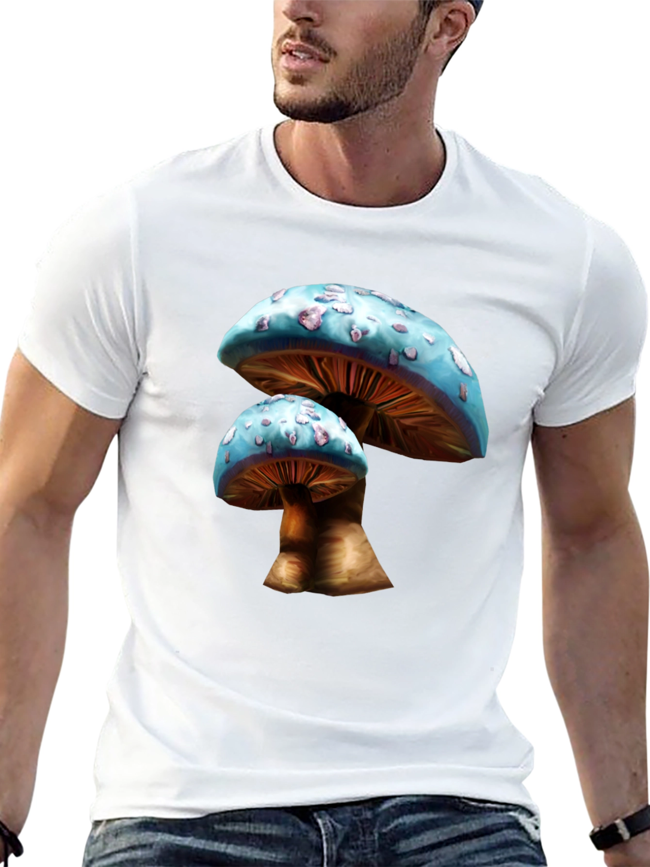 Mushroom Graphic T-Shirt - Unique Nature Design