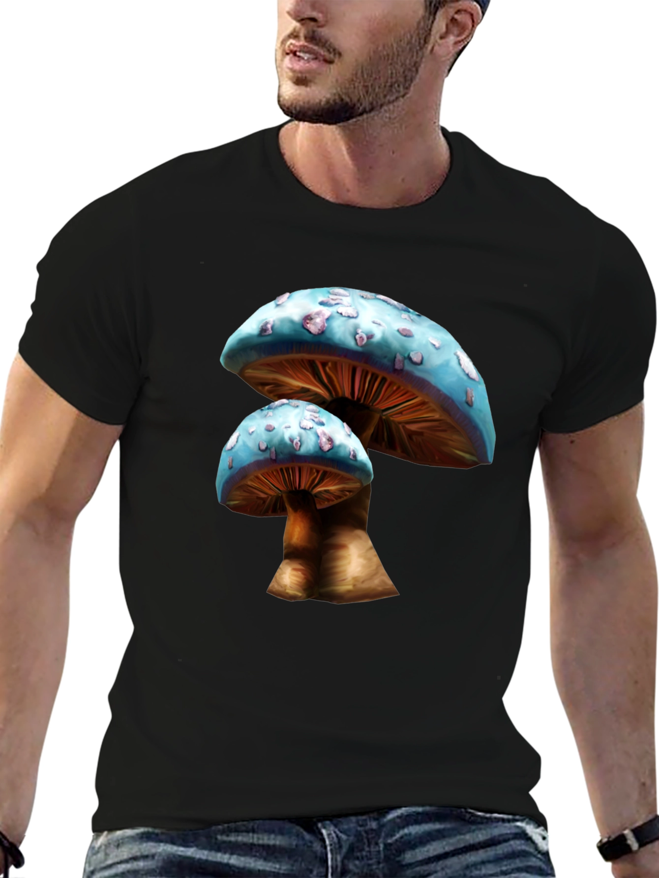 Mushroom Graphic T-Shirt - Unique Nature Design
