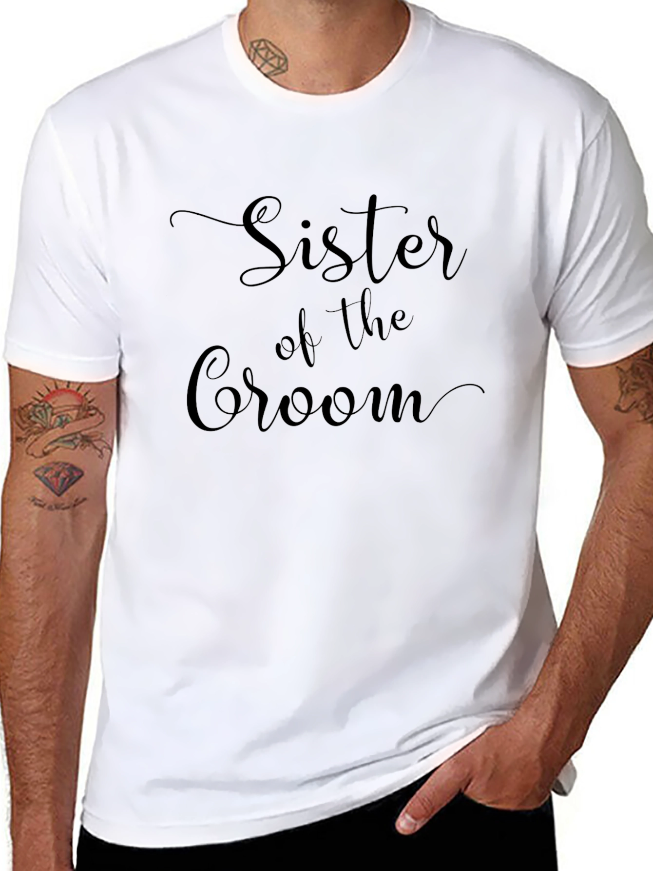 Sister of the Groom Wedding T-Shirt