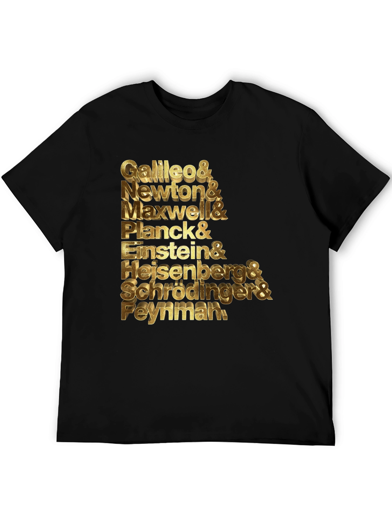 Scientist Names Black T-Shirt