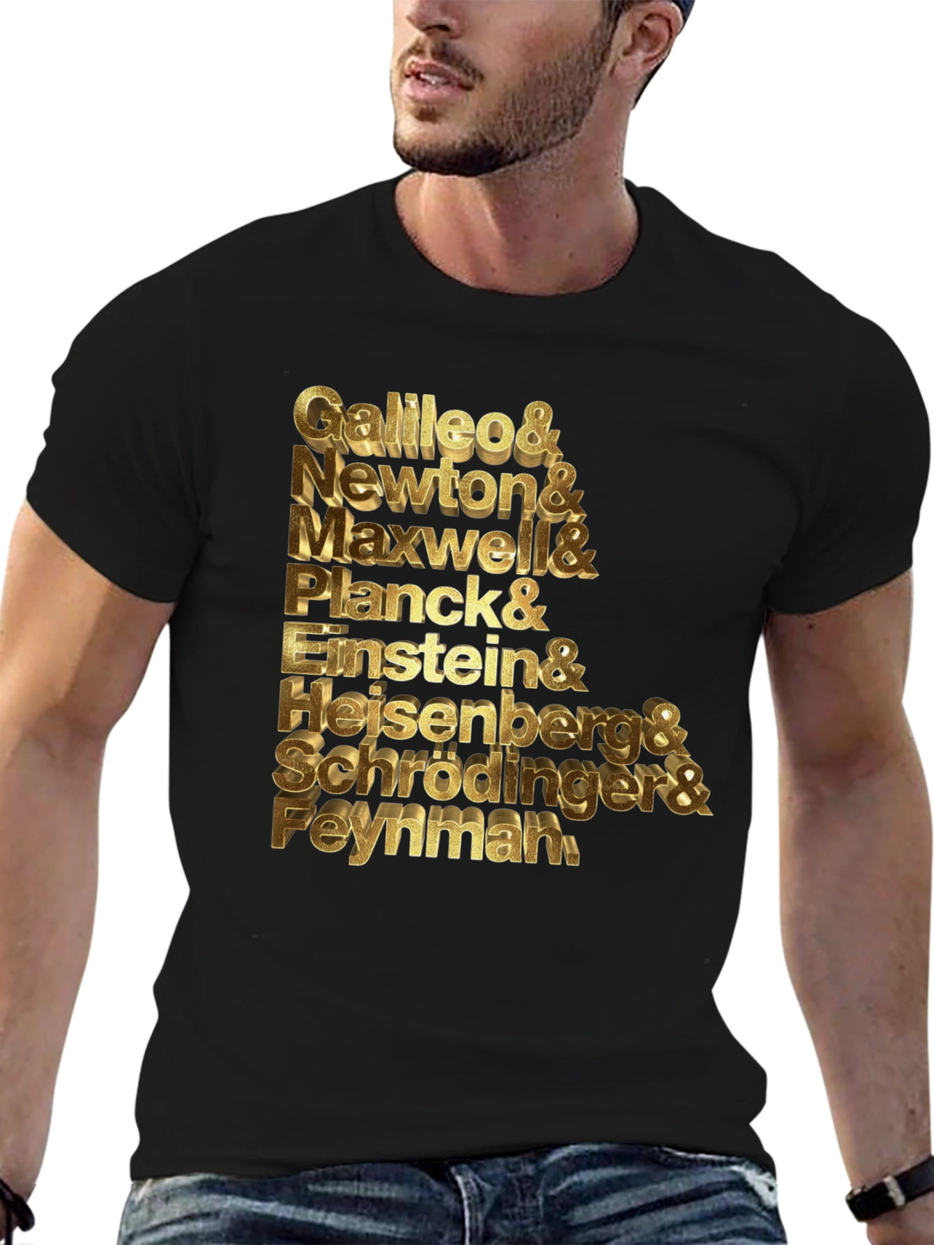 Scientist Names Black T-Shirt