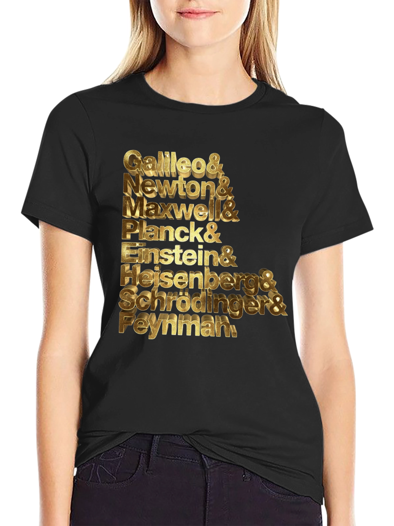 Scientist Names Black T-Shirt