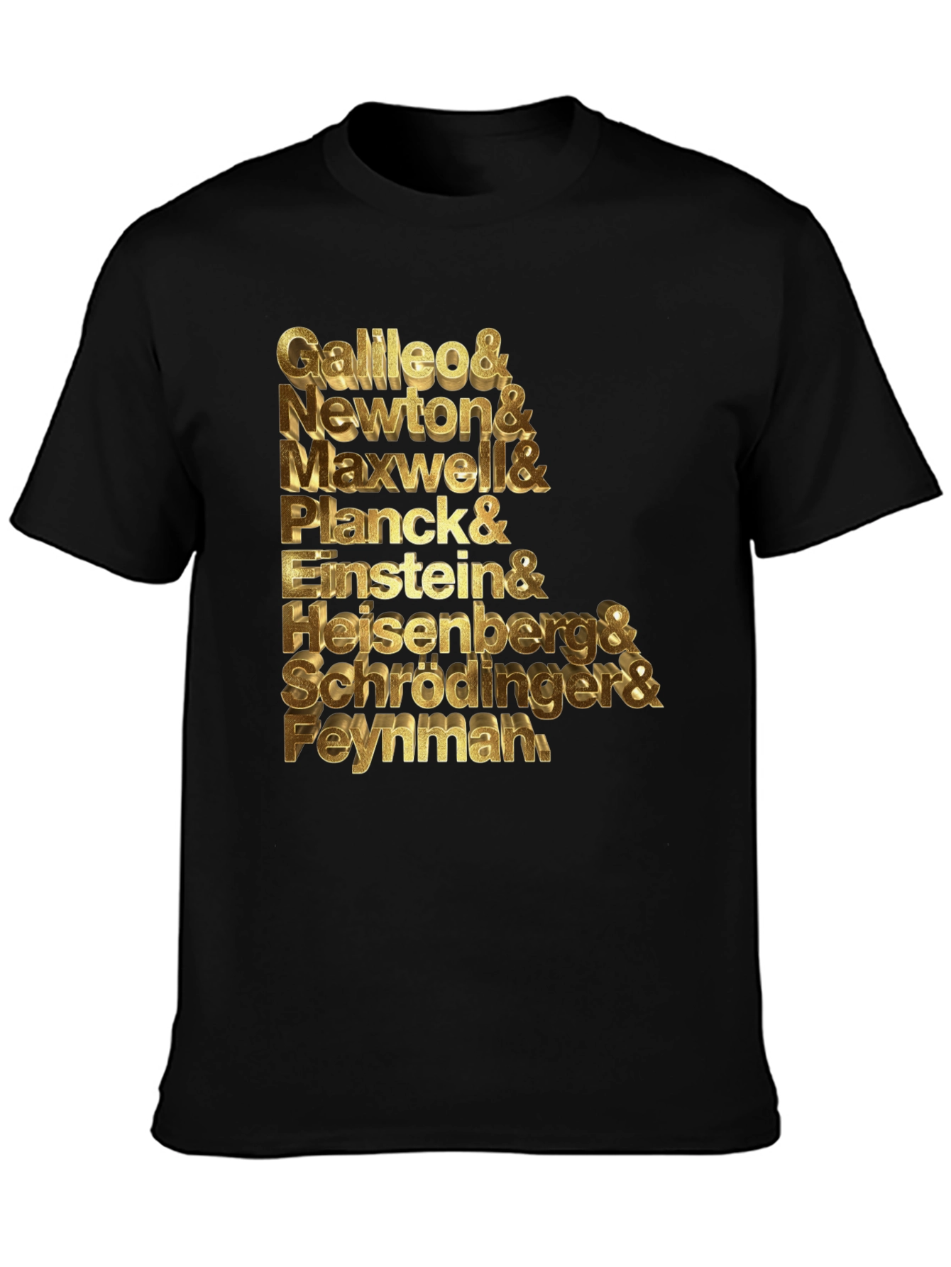 Scientist Names Black T-Shirt