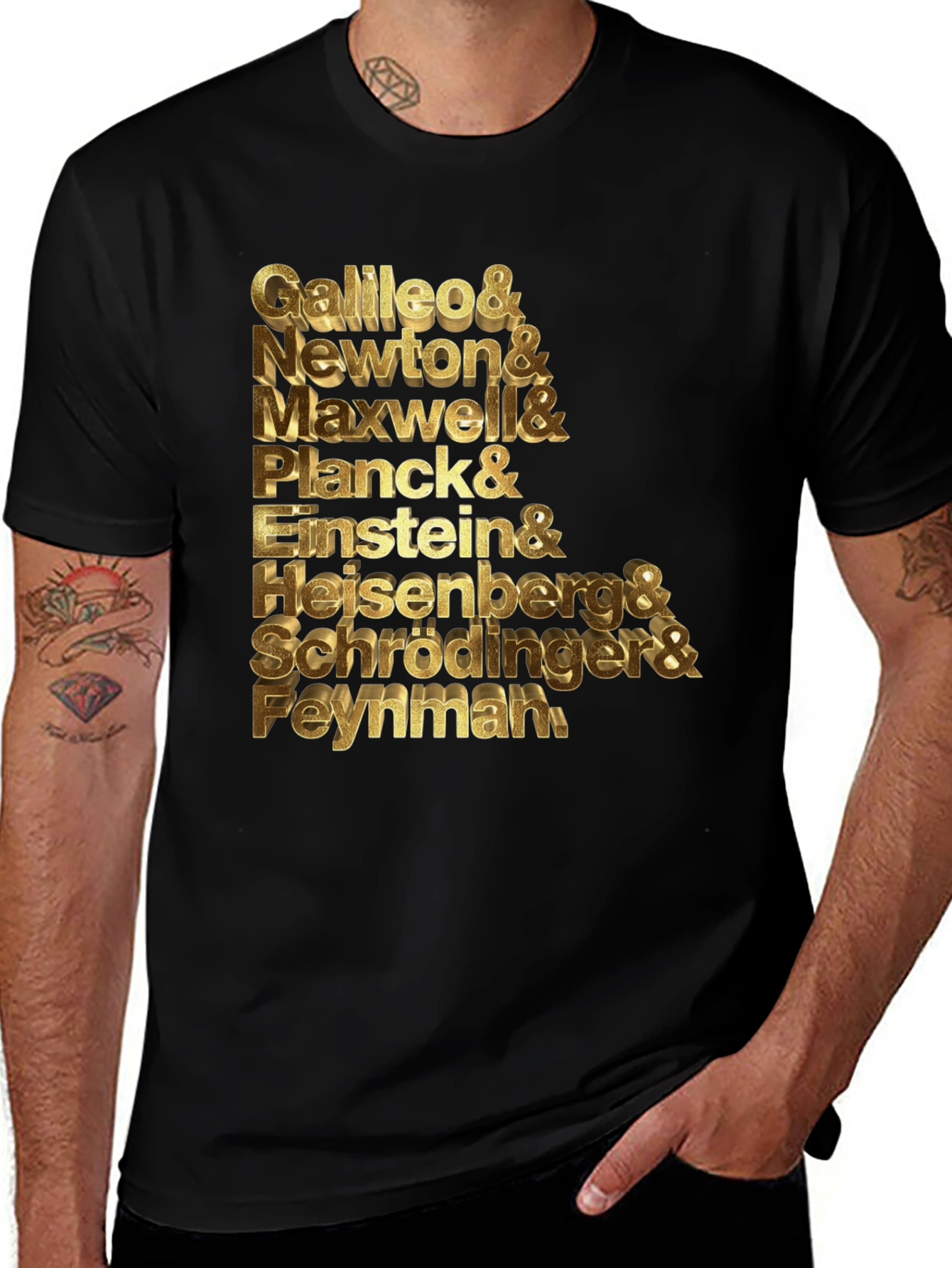 Scientist Names Black T-Shirt