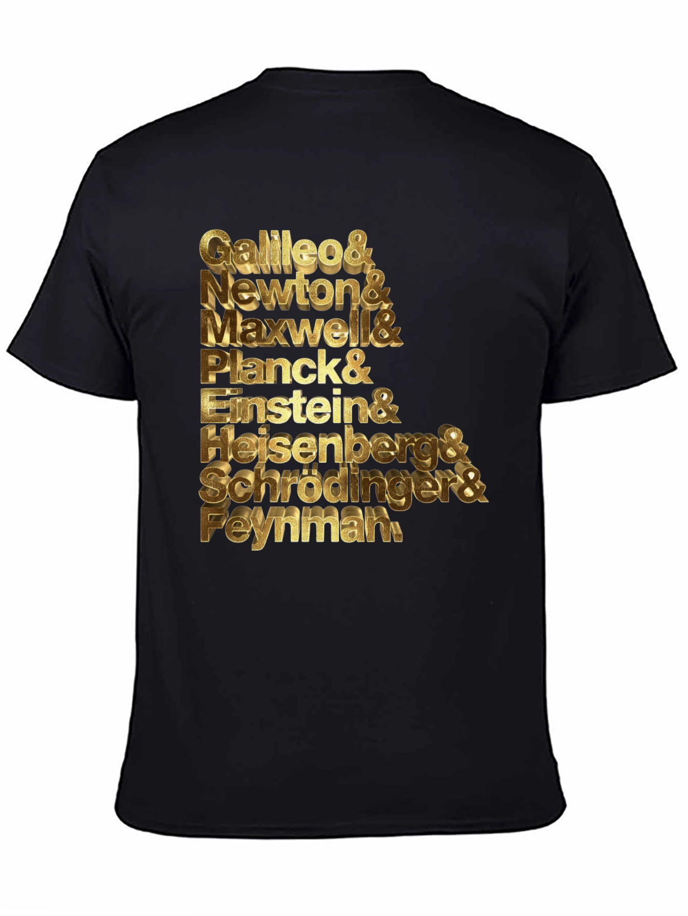 Scientist Names Black T-Shirt
