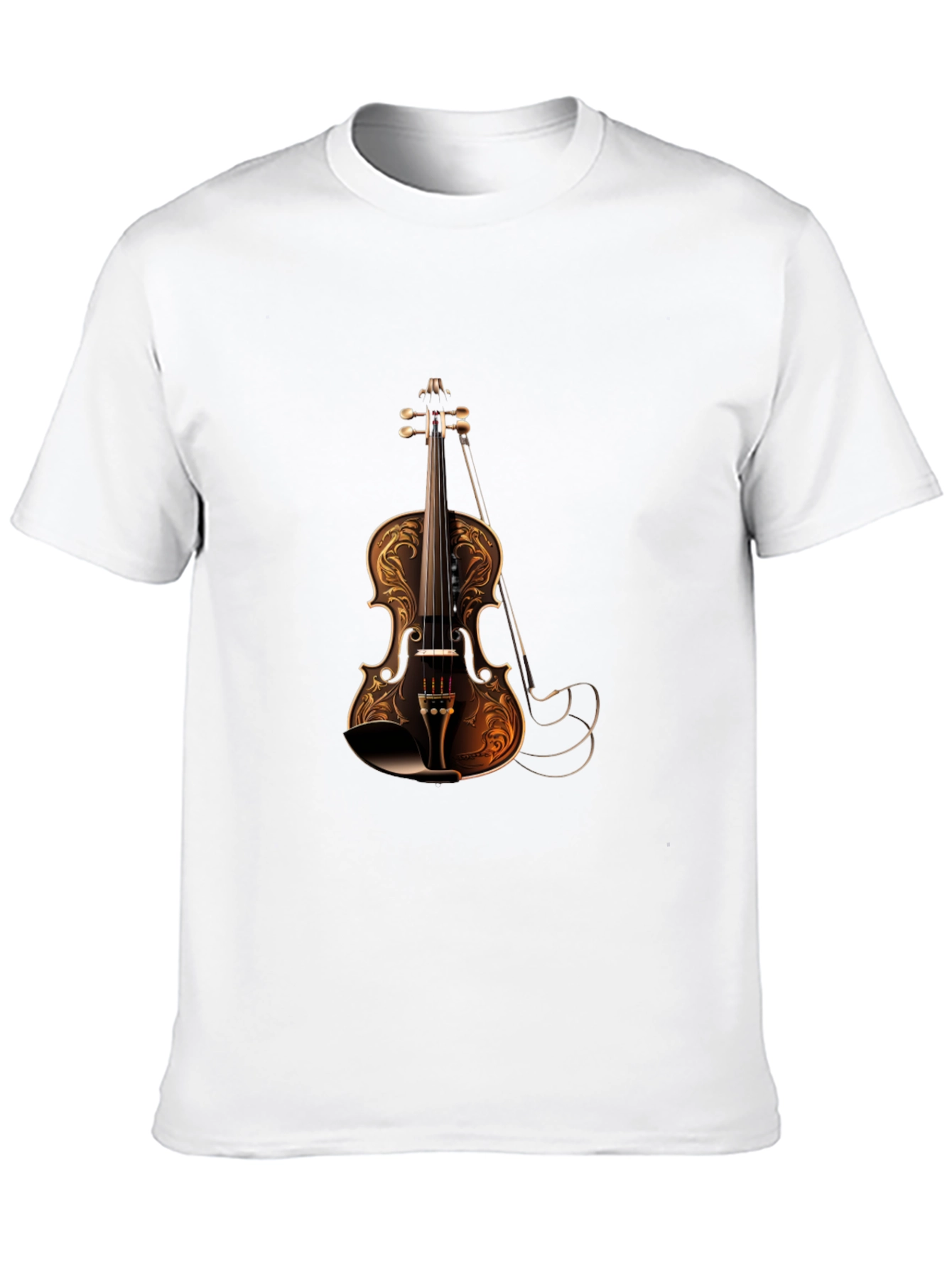 Violin Graphic Black T-Shirt | Stylish Music Tee