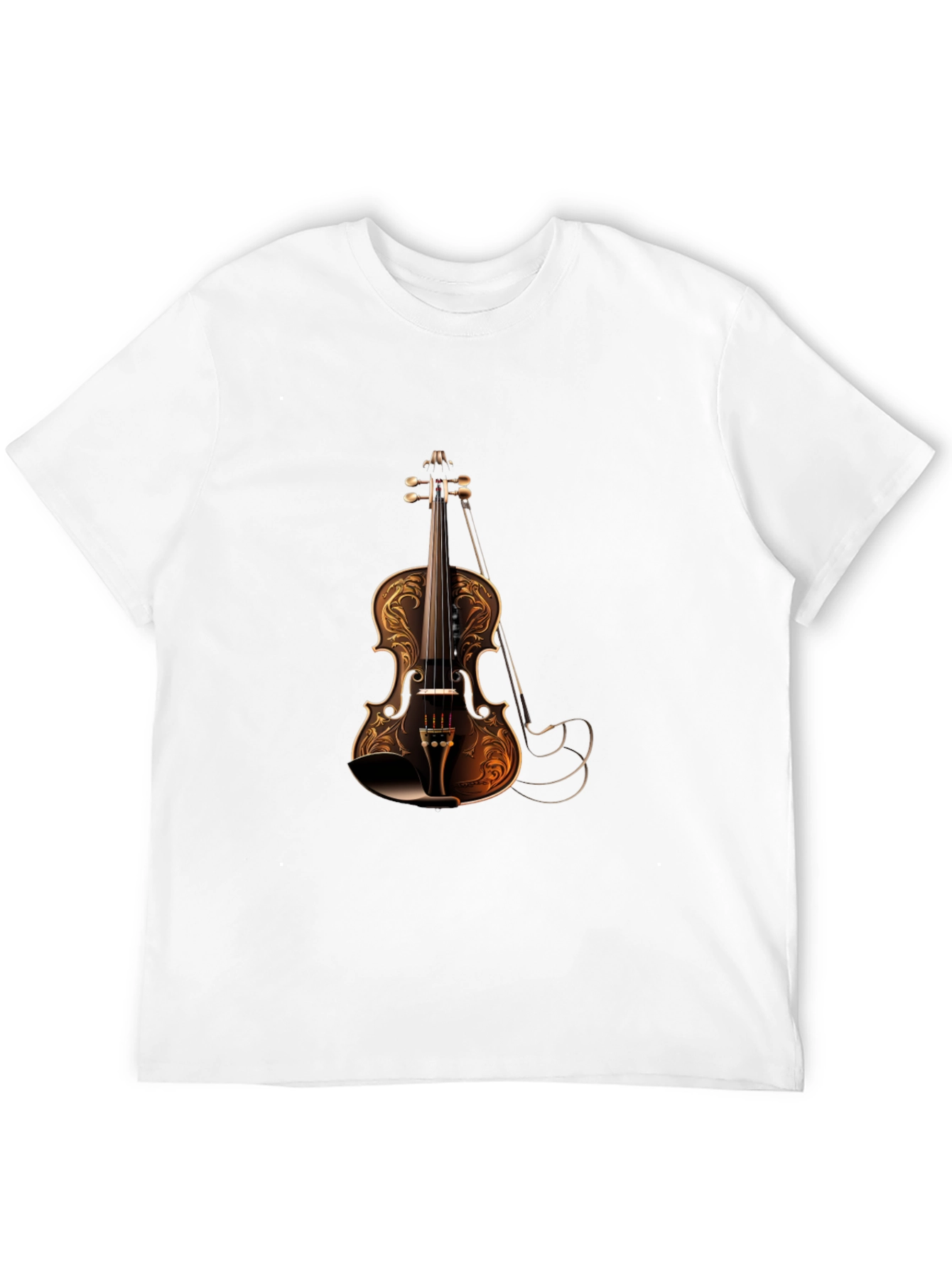 Violin Graphic Black T-Shirt | Stylish Music Tee
