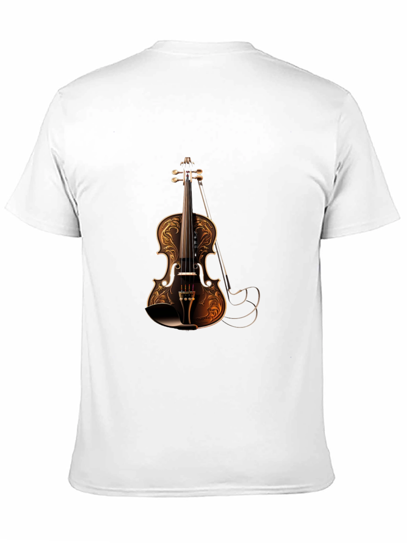 Violin Graphic Black T-Shirt | Stylish Music Tee