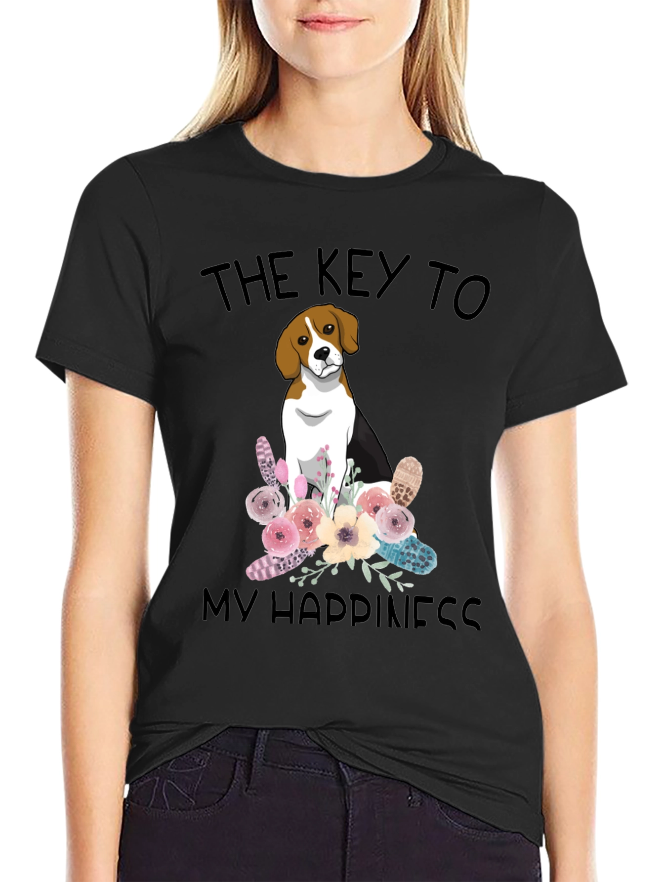 The Key to My Happiness Beagle T-Shirt