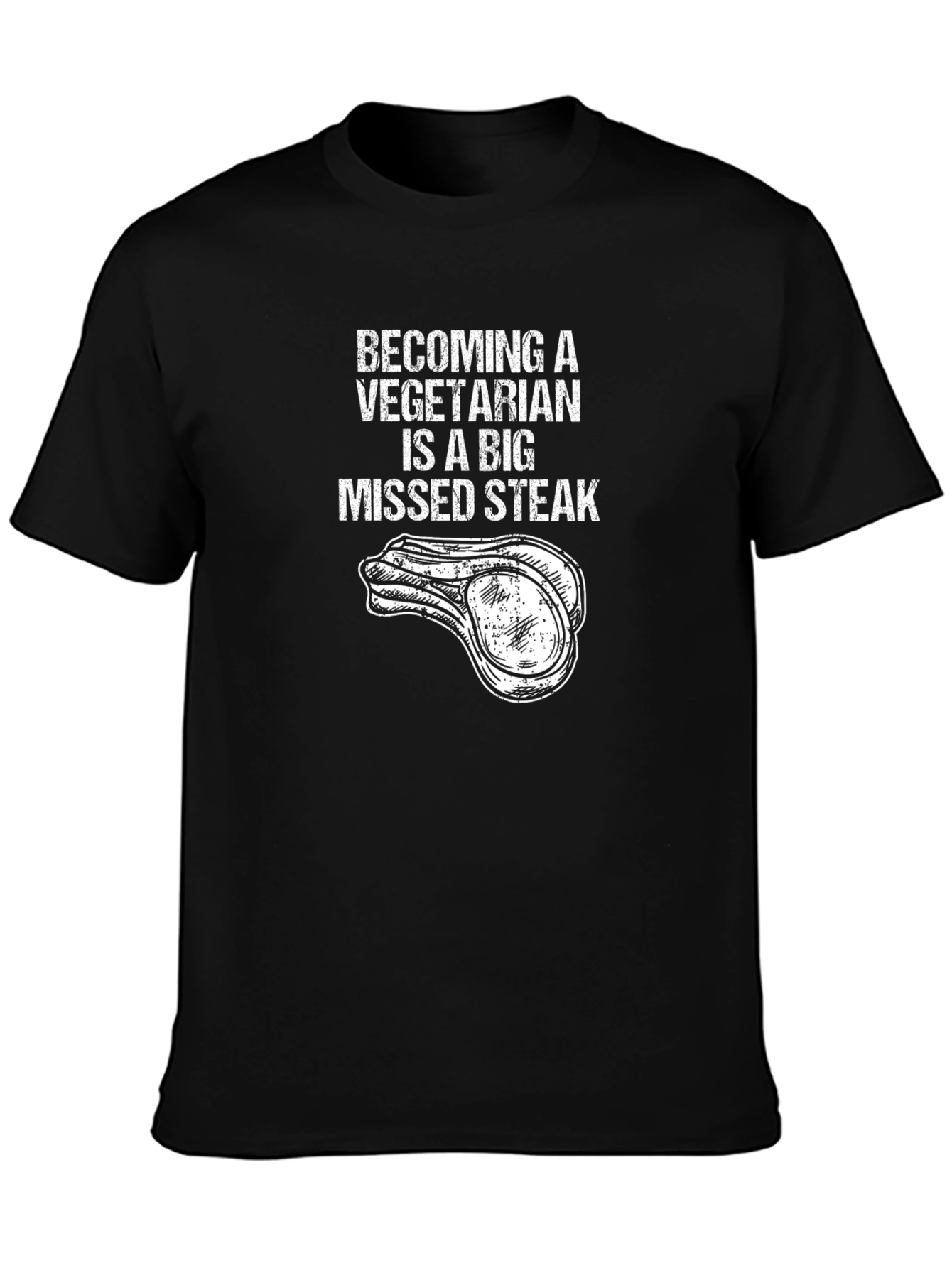 Missed Steak Graphic Tee - Funny Meat Lover Shirt
