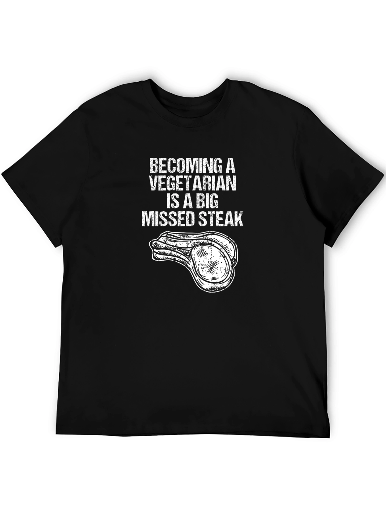 Missed Steak Graphic Tee - Funny Meat Lover Shirt