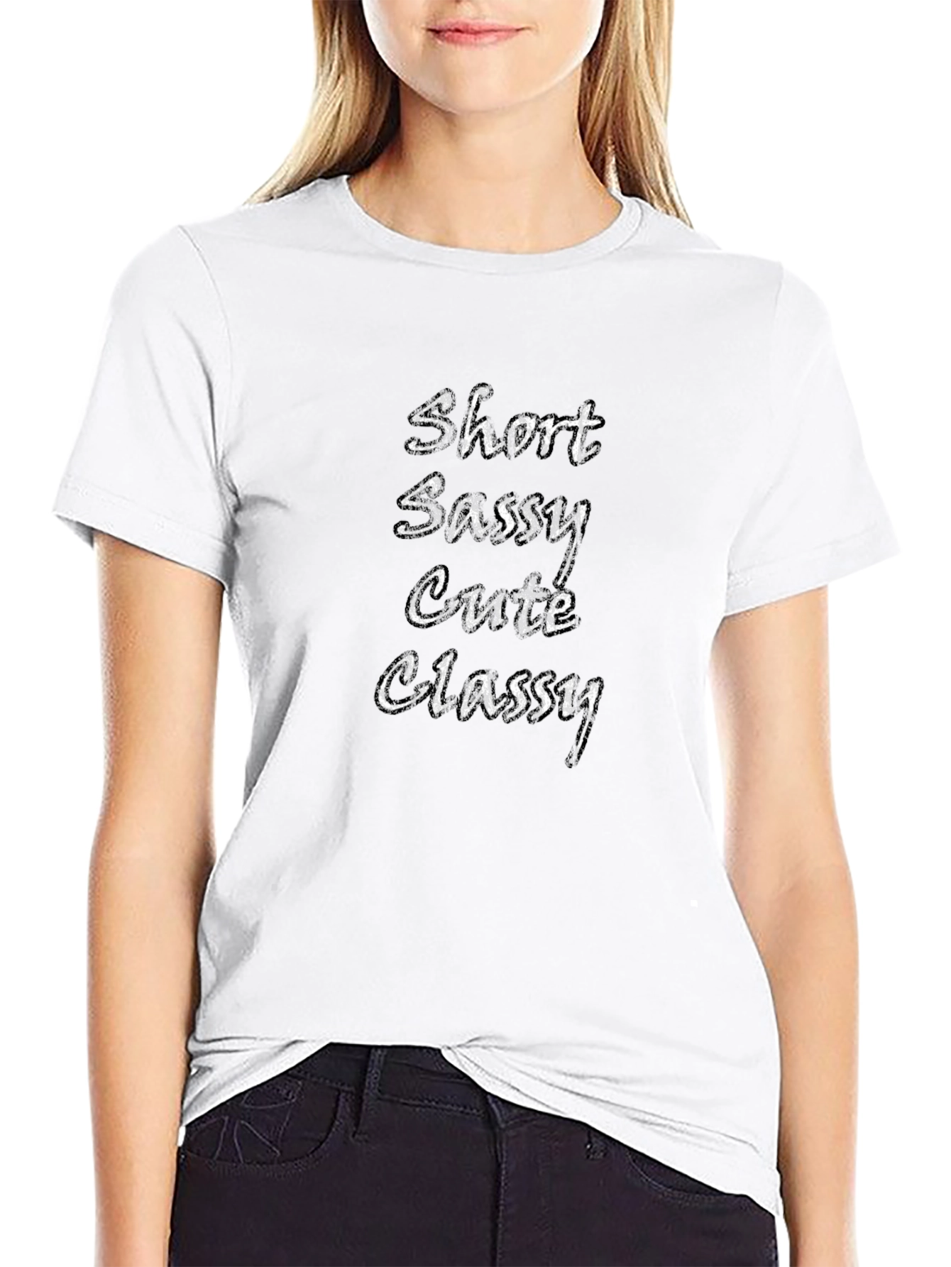 Short Sassy Cute Classy Black T-Shirt
