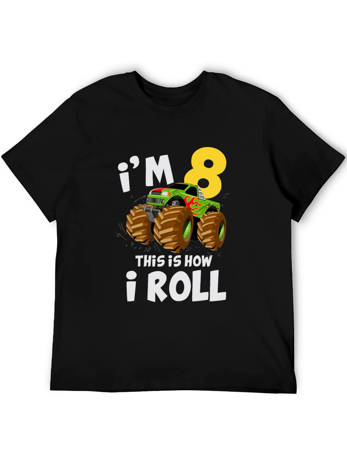 Im 8! Monster Truck Birthday T-Shirt