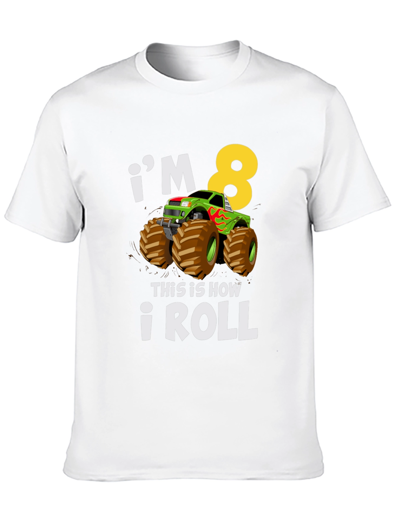 Im 8! Monster Truck Birthday T-Shirt