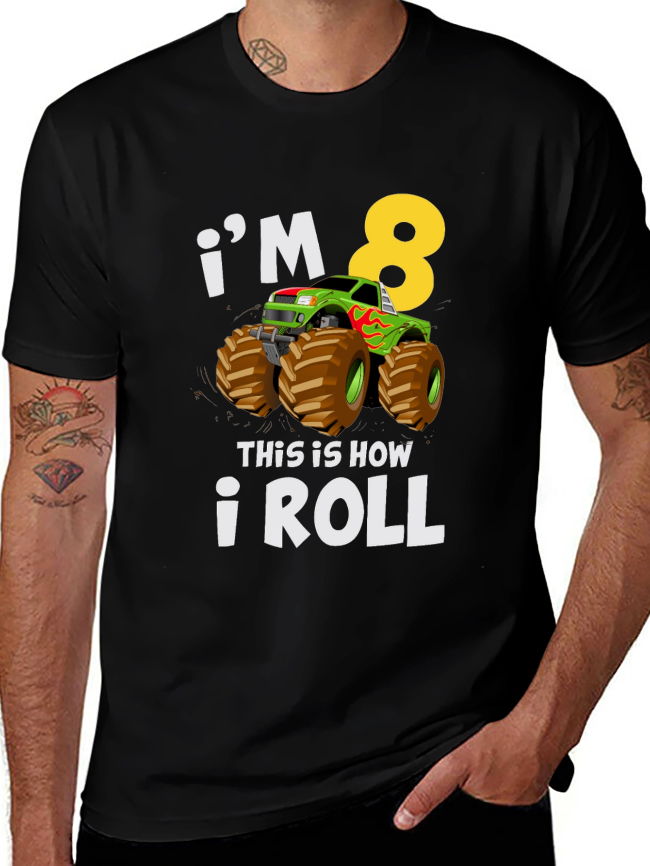 Im 8! Monster Truck Birthday T-Shirt