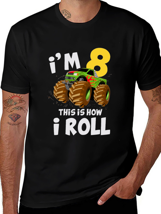 Im 8! Monster Truck Birthday T-Shirt