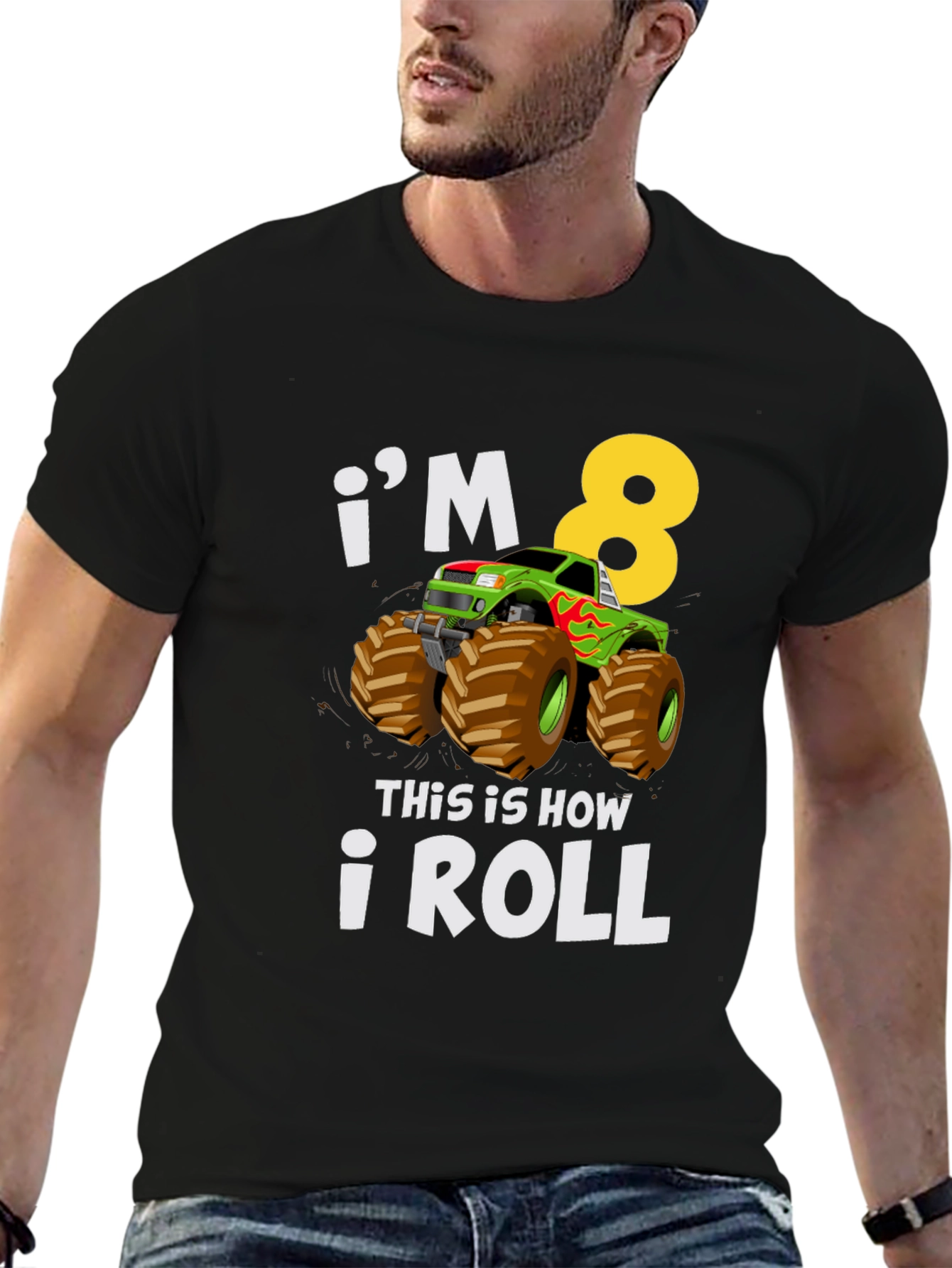 Im 8! Monster Truck Birthday T-Shirt