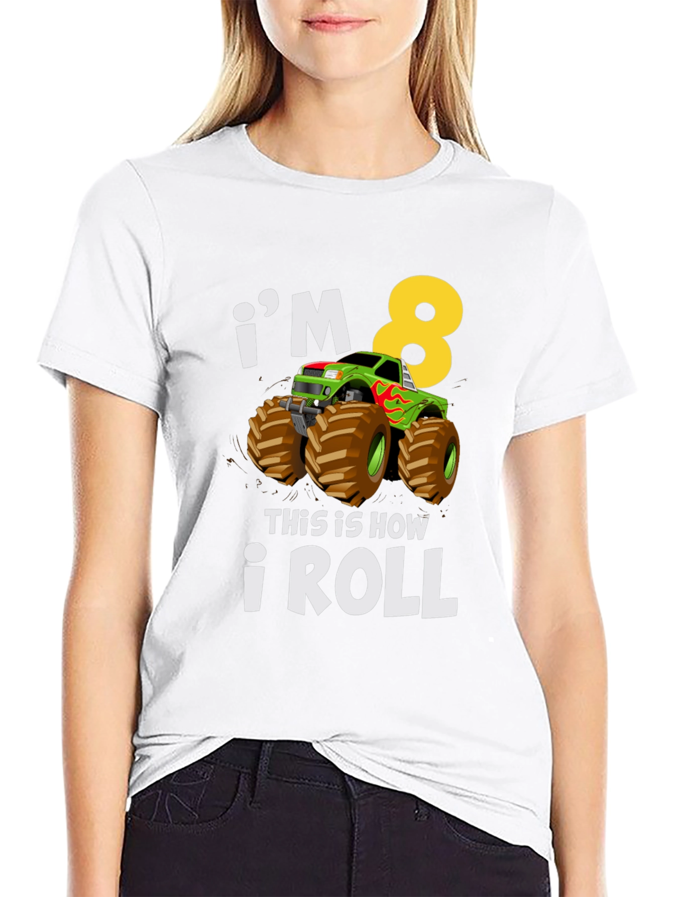 Im 8! Monster Truck Birthday T-Shirt