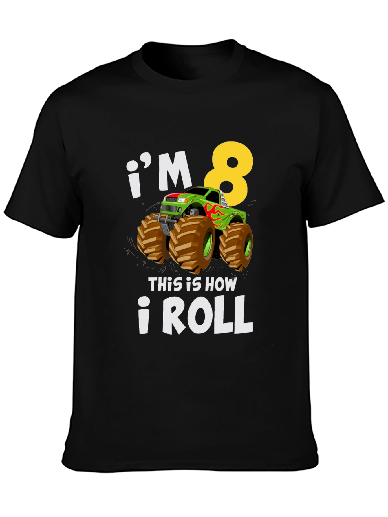 Im 8! Monster Truck Birthday T-Shirt
