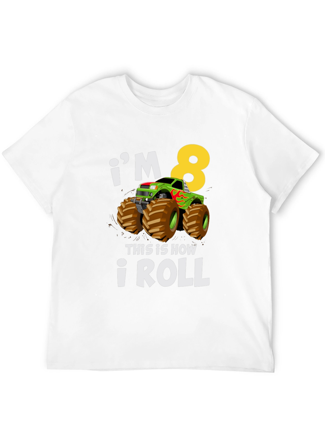 Im 8! Monster Truck Birthday T-Shirt