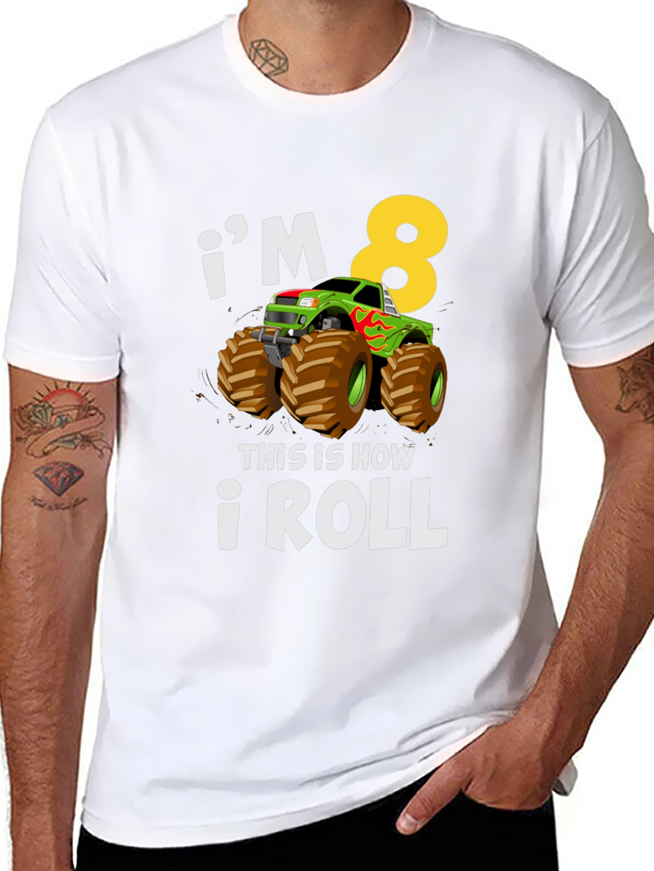 Im 8! Monster Truck Birthday T-Shirt