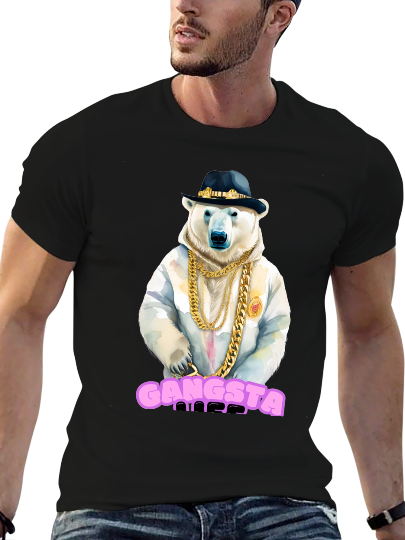 Gangsta Polar Bear Graphic Tee