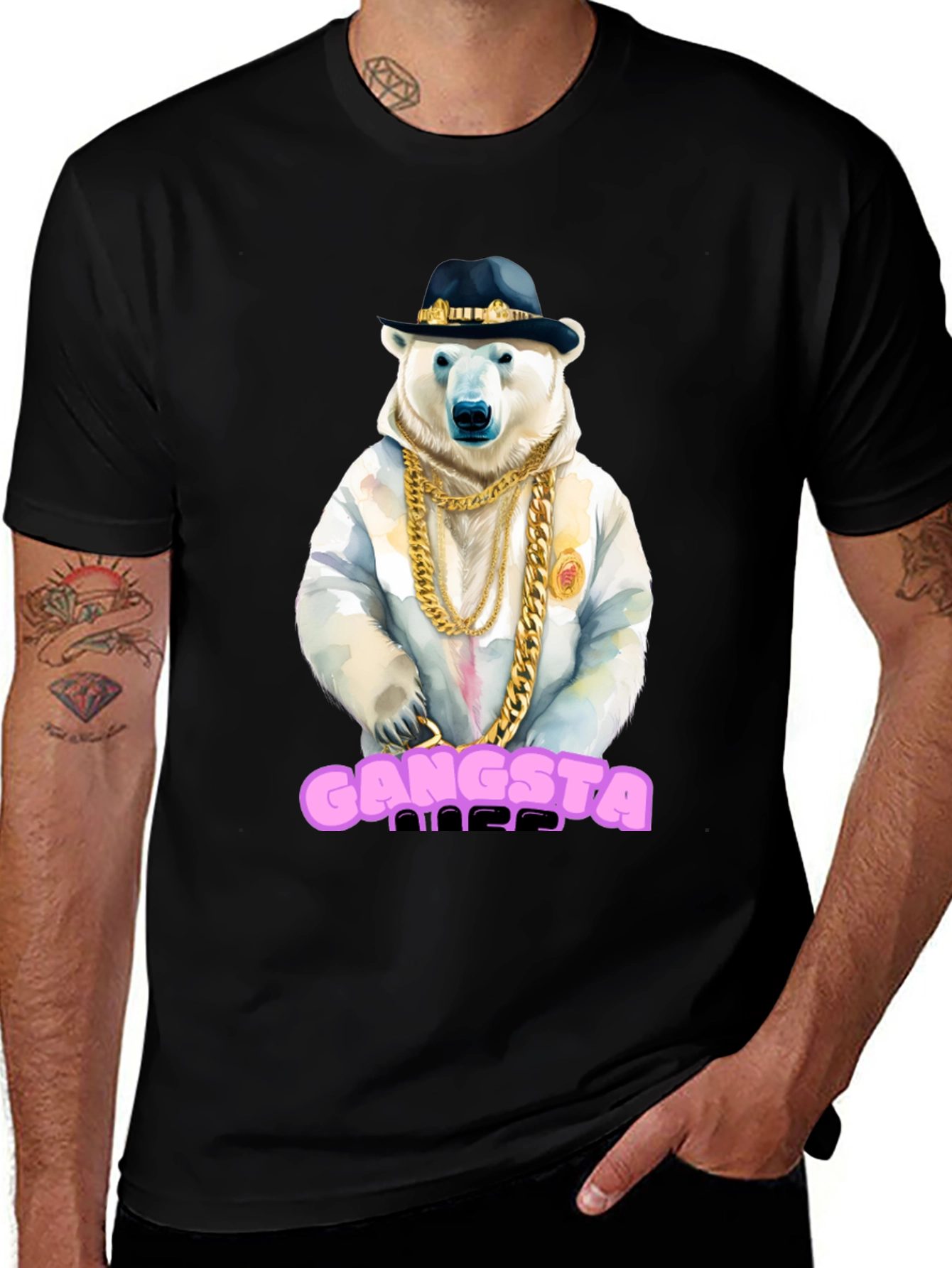Gangsta Polar Bear Graphic Tee