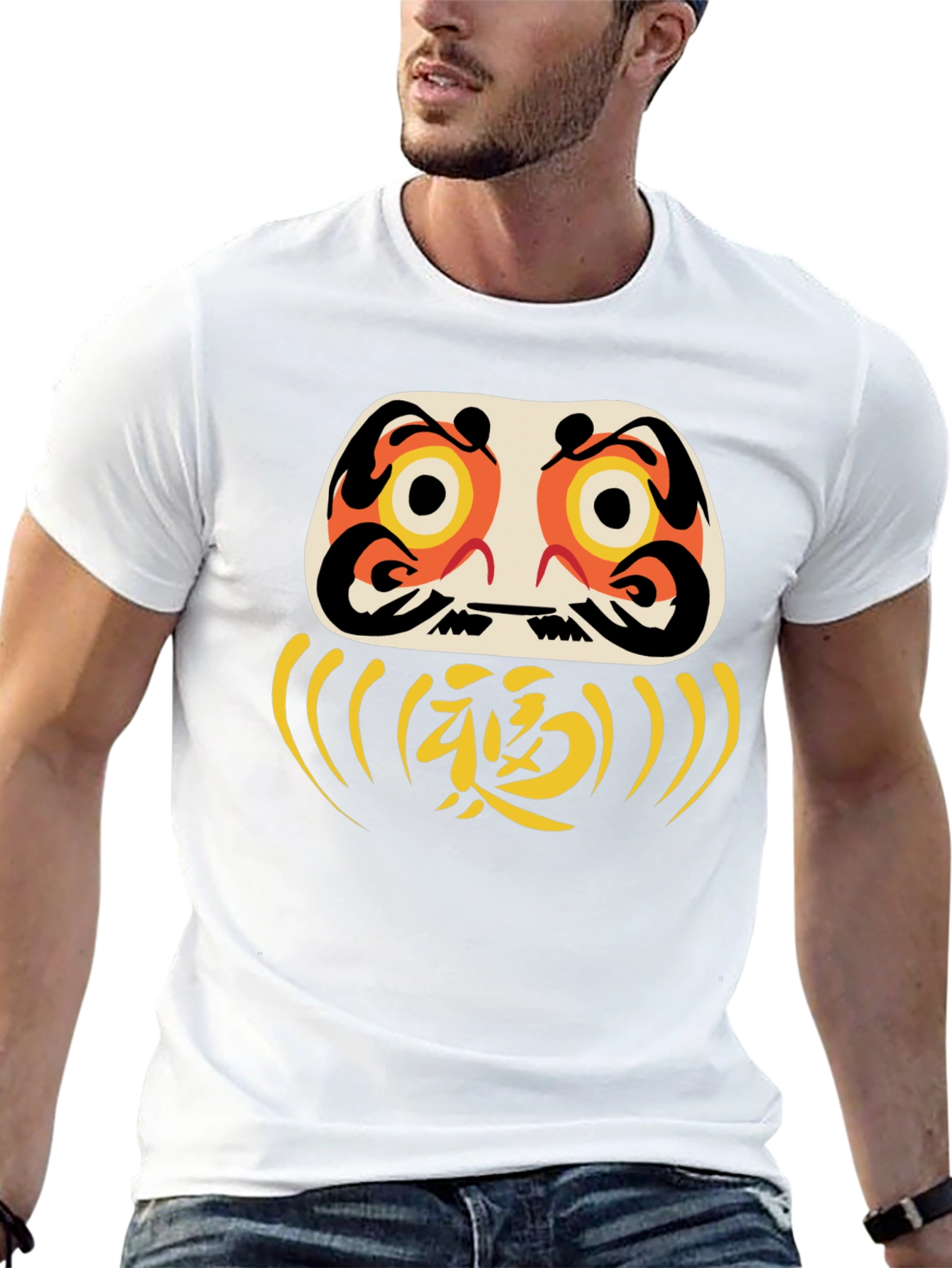 Daruma Doll Graphic Tee - Good Luck Shirt