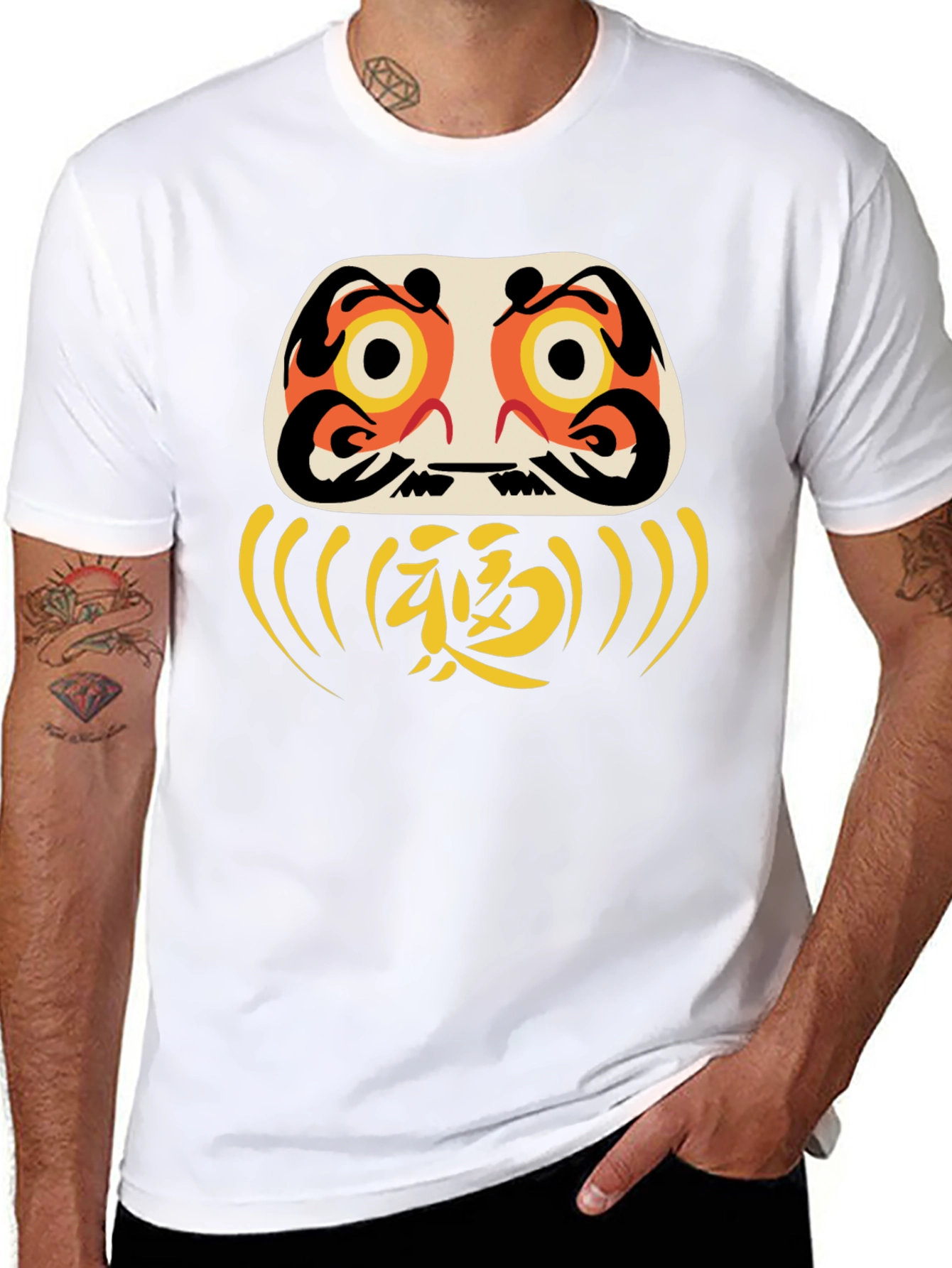 Daruma Doll Graphic Tee - Good Luck Shirt