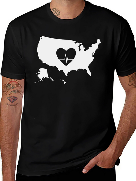 USA Heartbeat Graphic Tee