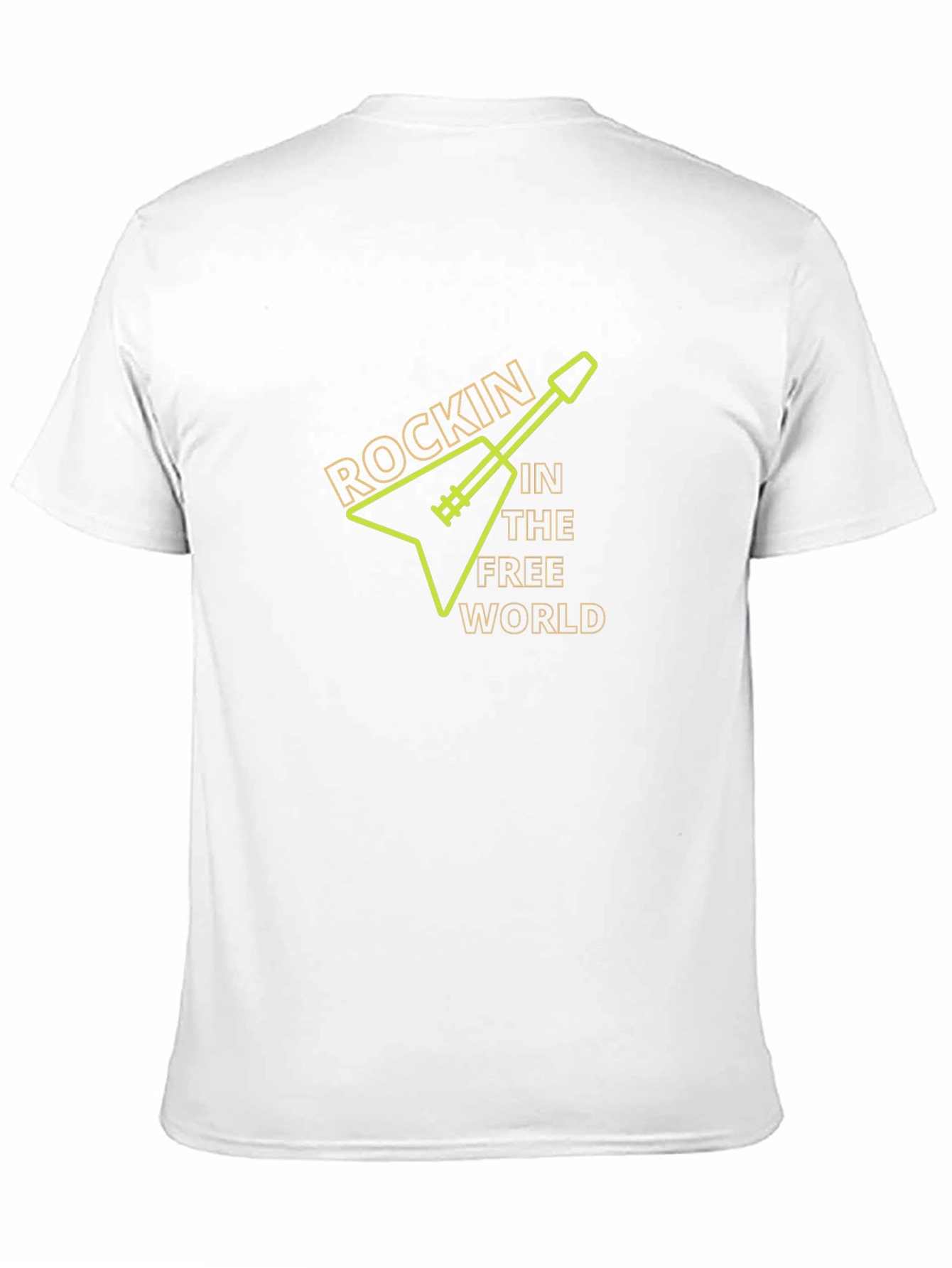 Rockin in the Free World Guitar Black T-Shirt