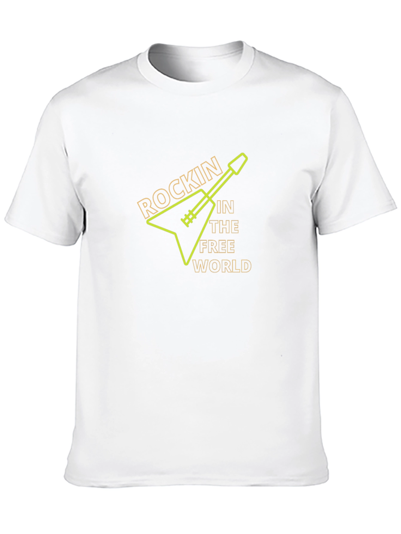 Rockin in the Free World Guitar Black T-Shirt