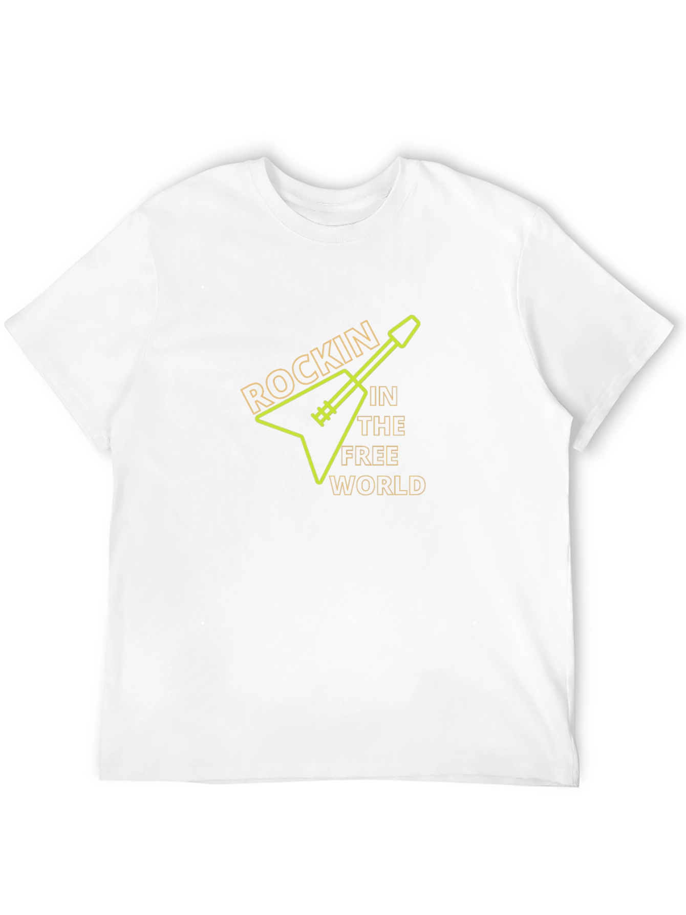 Rockin in the Free World Guitar Black T-Shirt