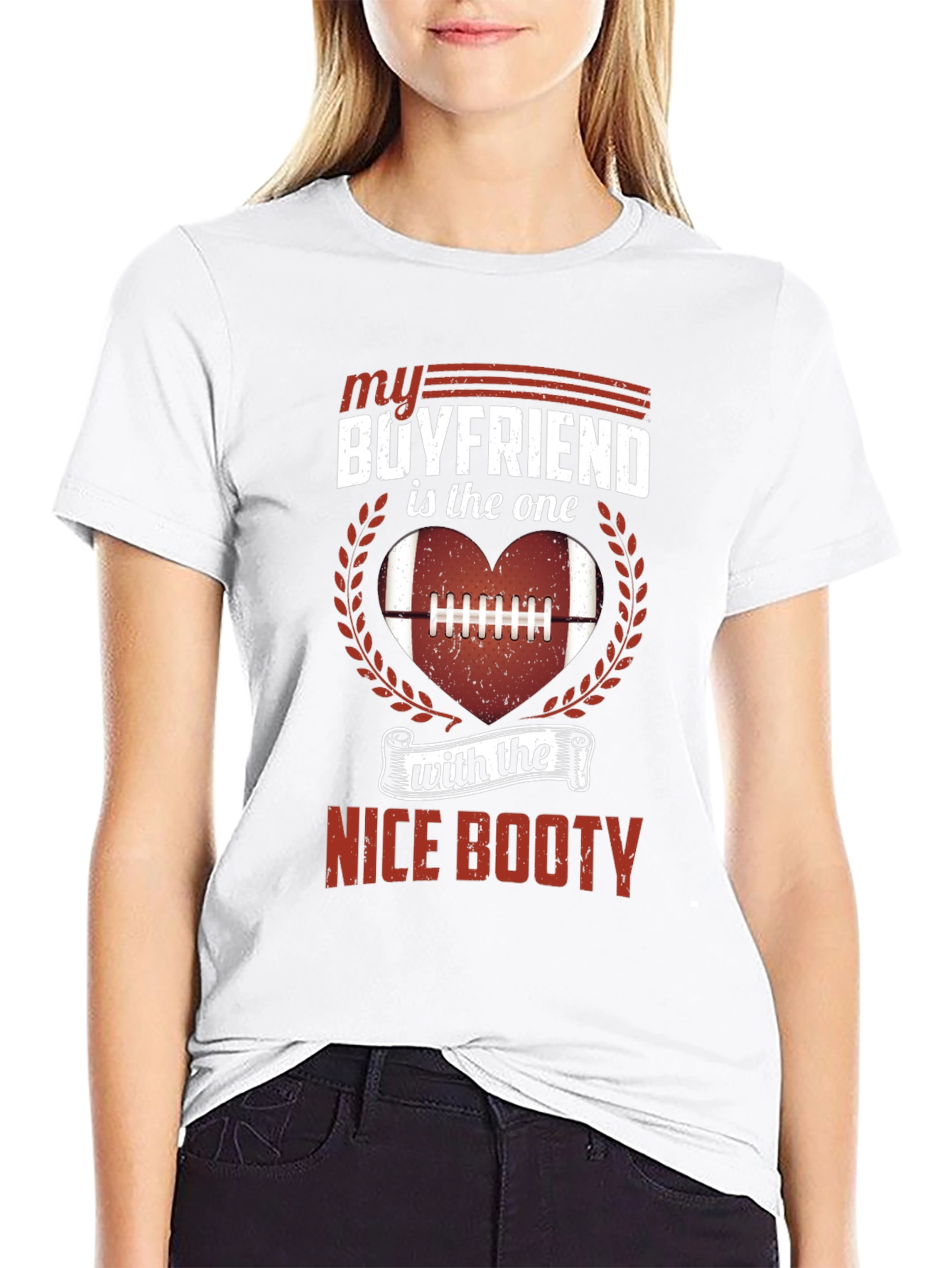 My Boyfriend Nice Booty Football T-Shirt